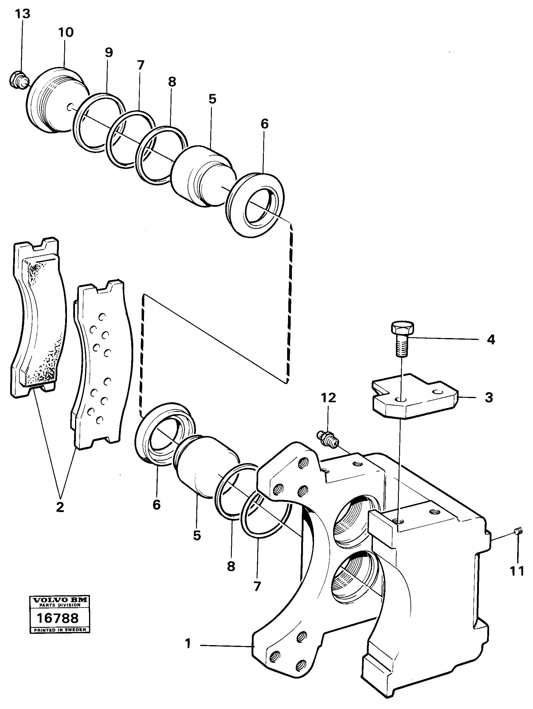 Схема запчастей Volvo 4600B 4600B - 15169 Disc brake 