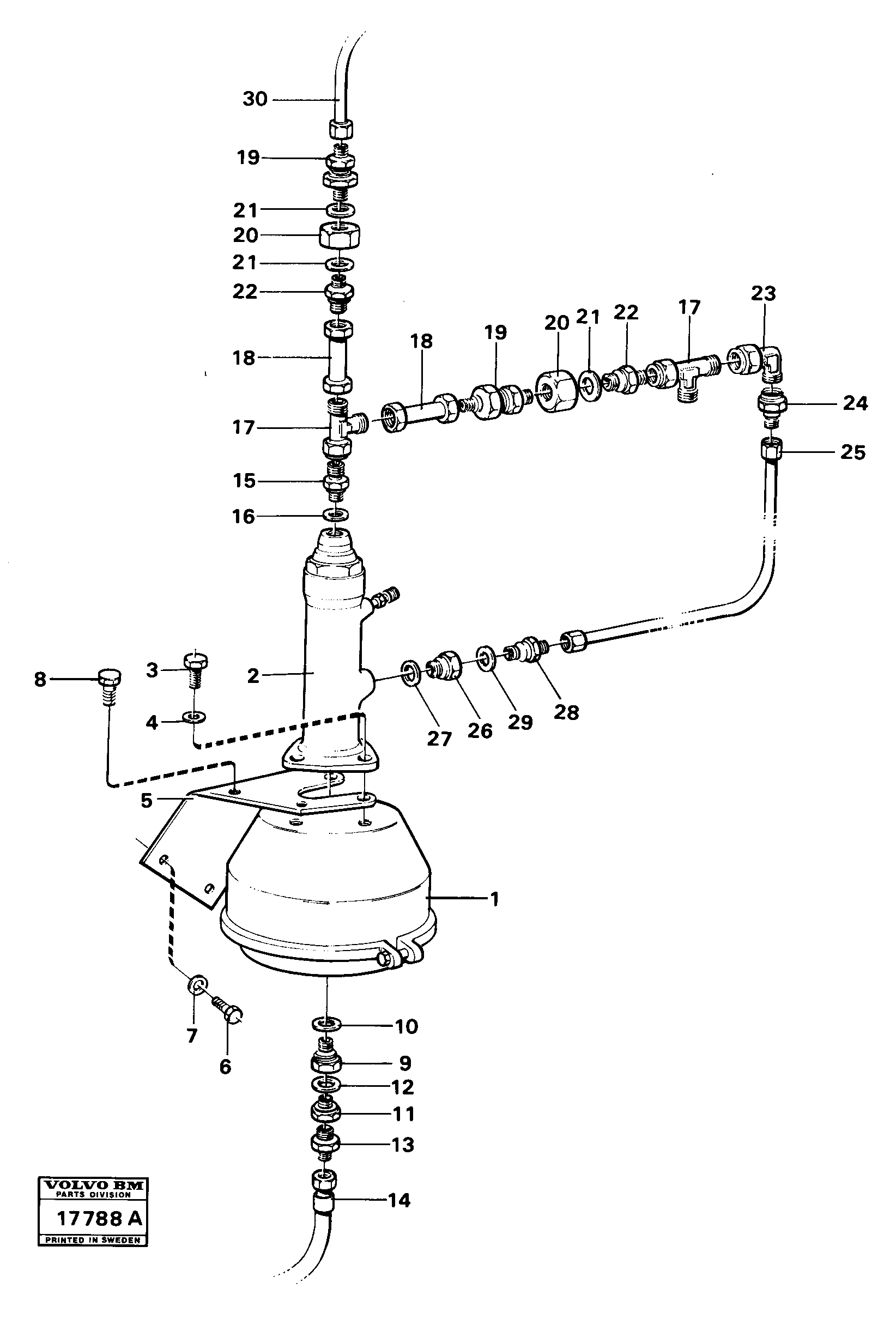 Схема запчастей Volvo 4600B 4600B - 17728 Diaphragm cylinder 