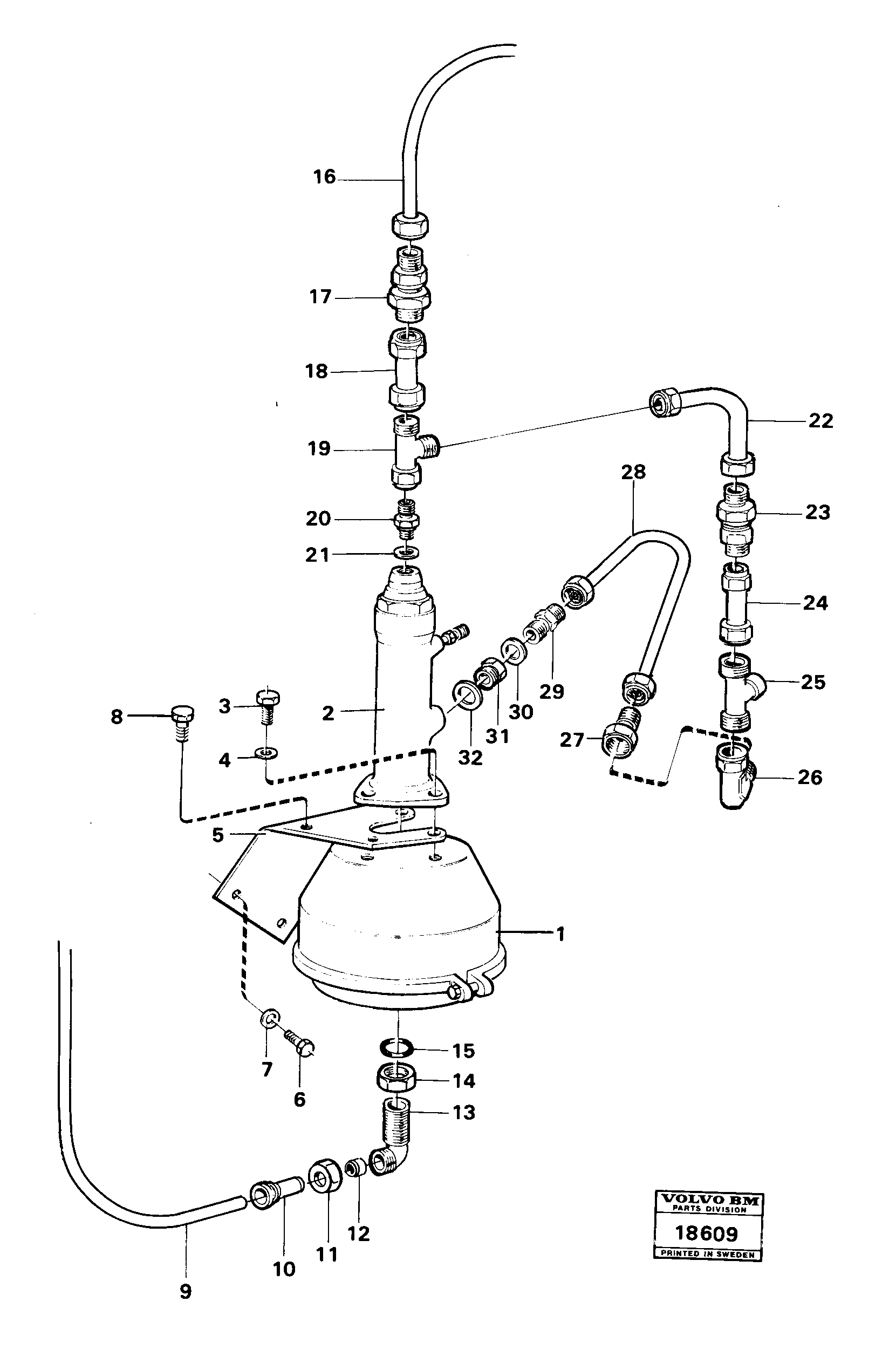 Схема запчастей Volvo 4600B 4600B - 28876 Diaphragm cylinder 