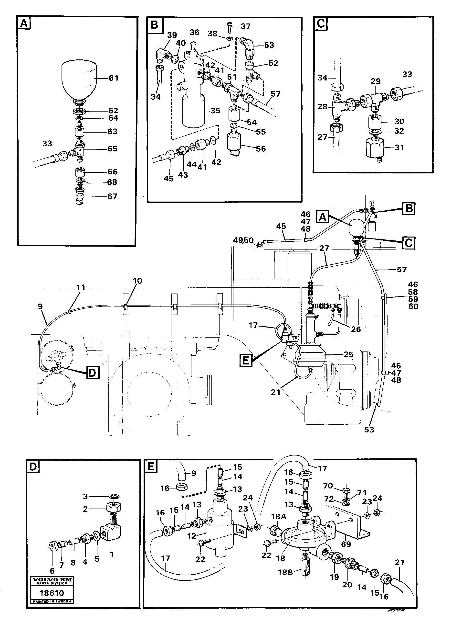 Схема запчастей Volvo 4600B 4600B - 91785 Parking brake 