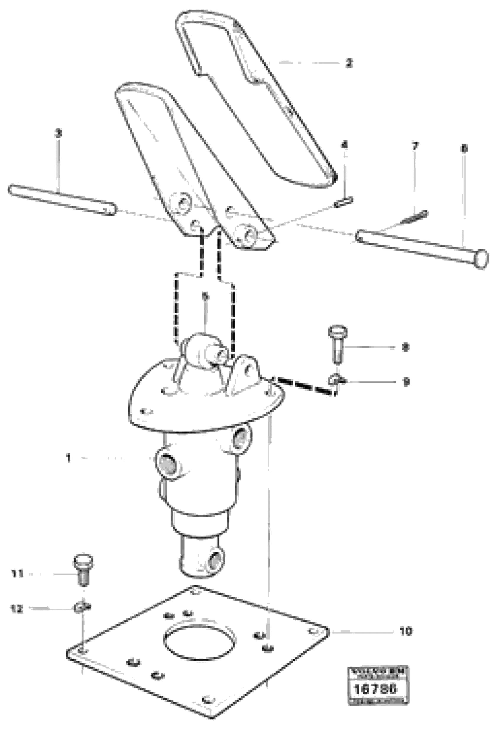 Схема запчастей Volvo 4600B 4600B - 18981 Footbrake valve with mountings 