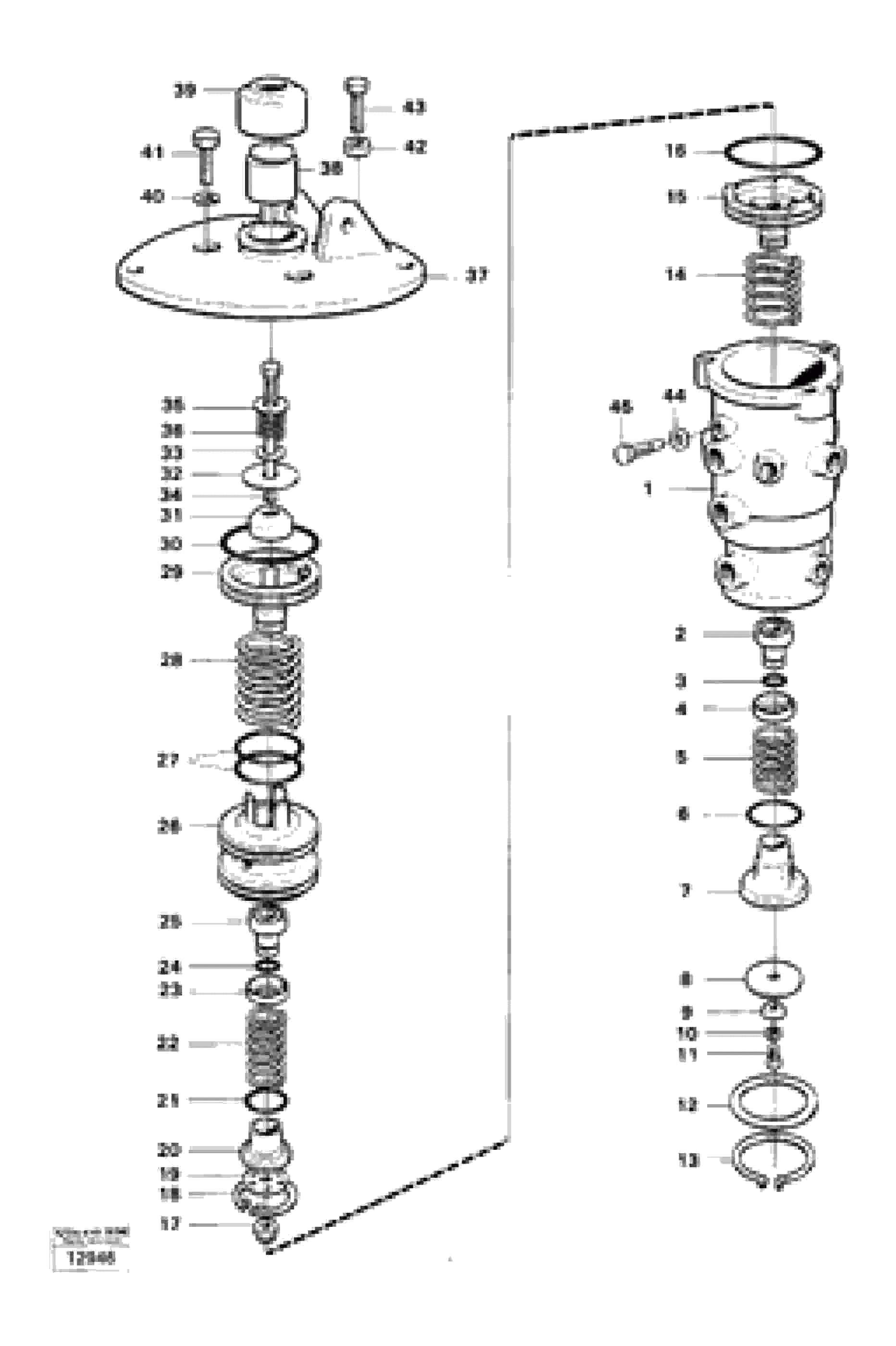 Схема запчастей Volvo 4600B 4600B - 56292 Brake valve 