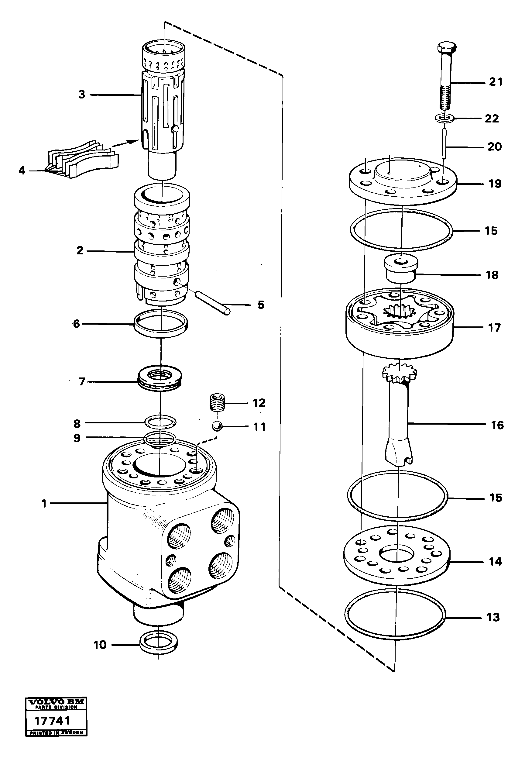 Схема запчастей Volvo 4600B 4600B - 18987 Steering unit 