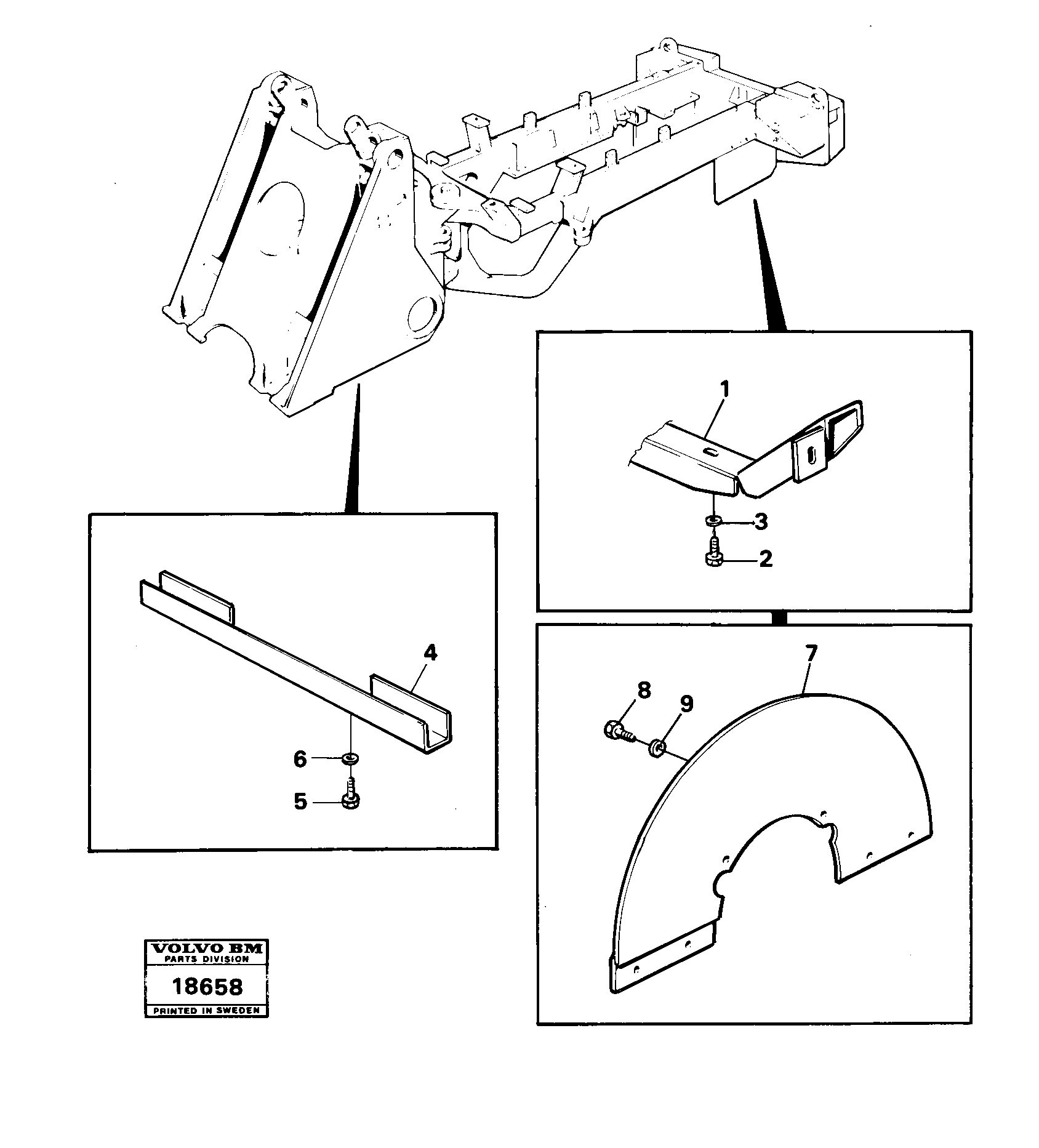 Схема запчастей Volvo 4600B 4600B - 27891 Protector for brake line 