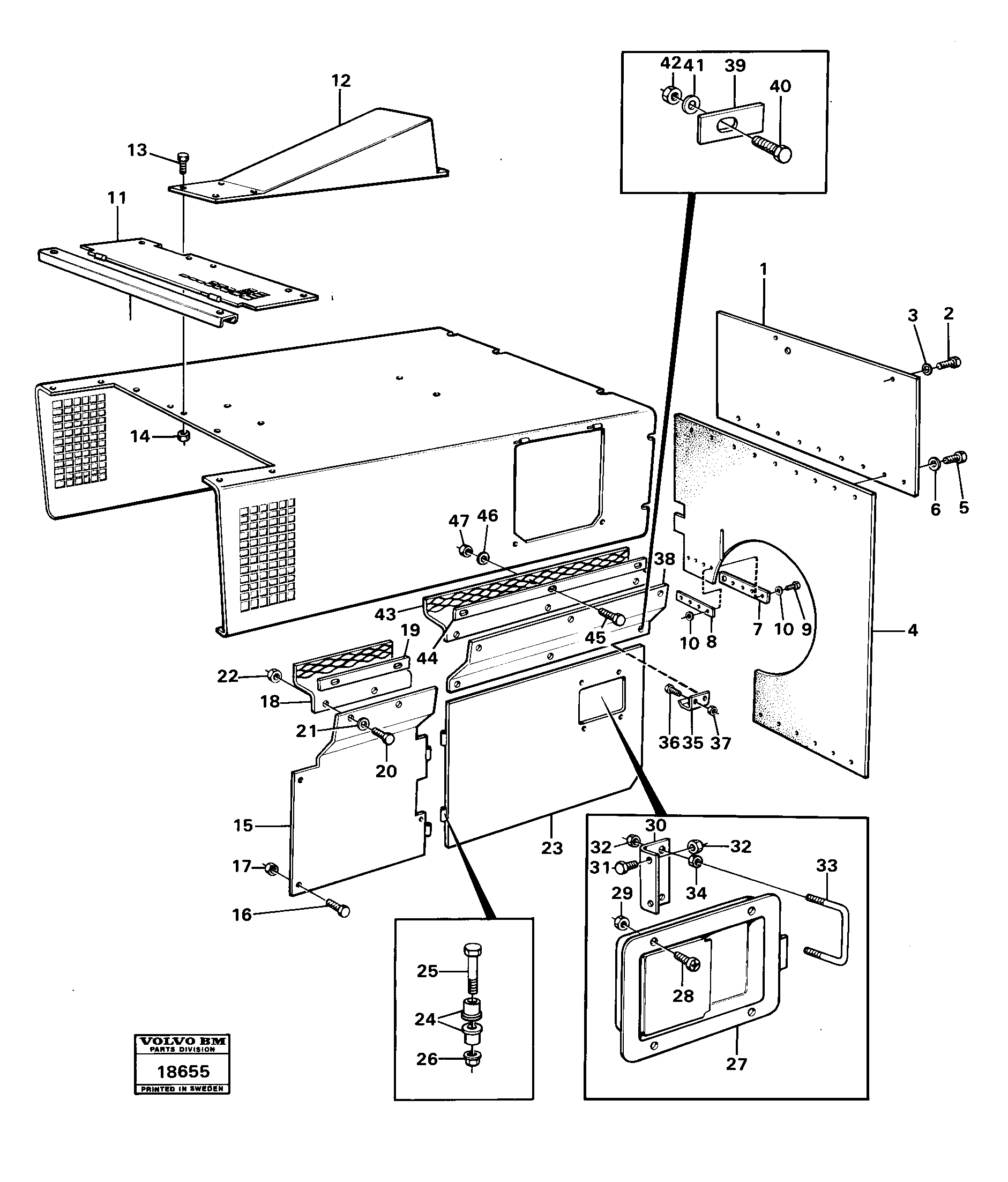 Схема запчастей Volvo 4600B 4600B - 27893 Protecting plates 