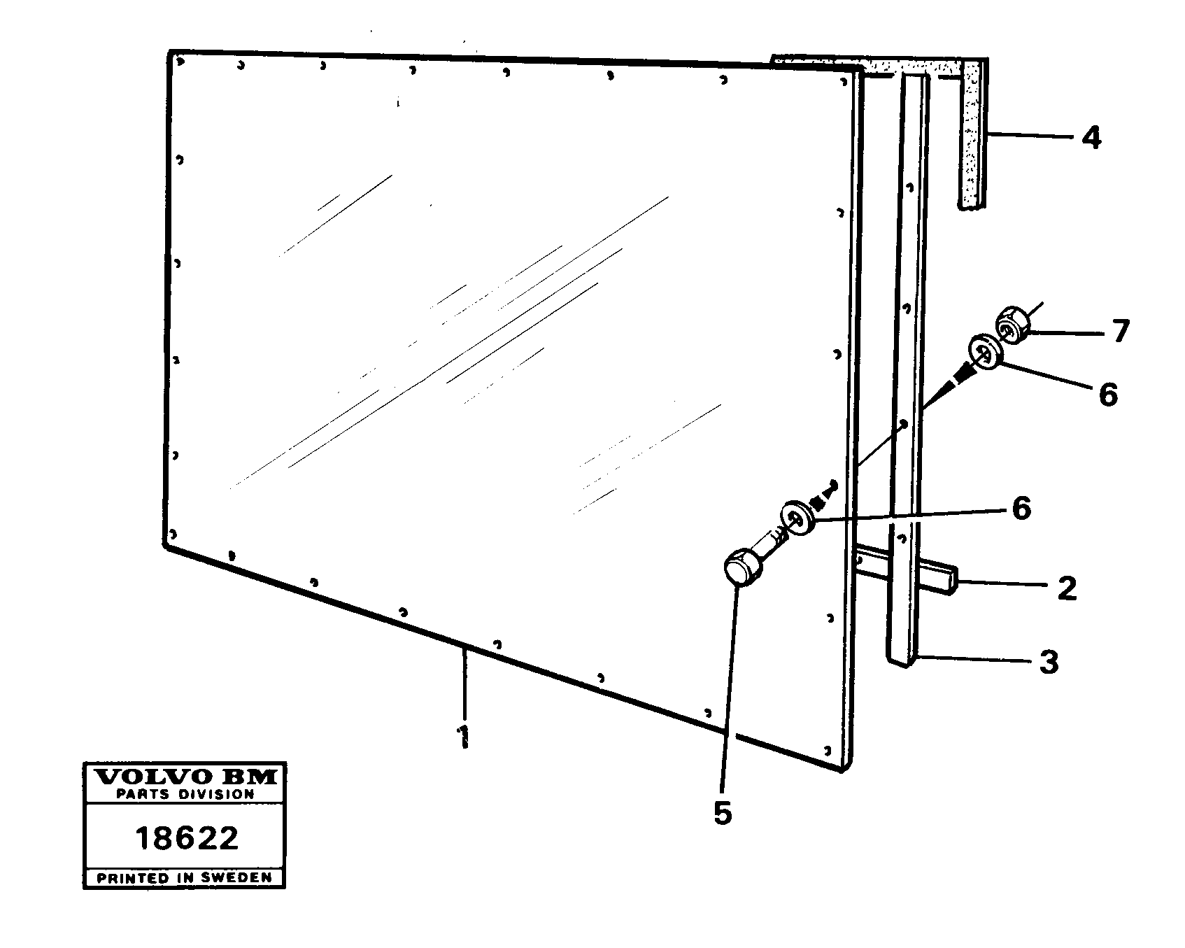 Схема запчастей Volvo 4600B 4600B - 27897 Windscreen 