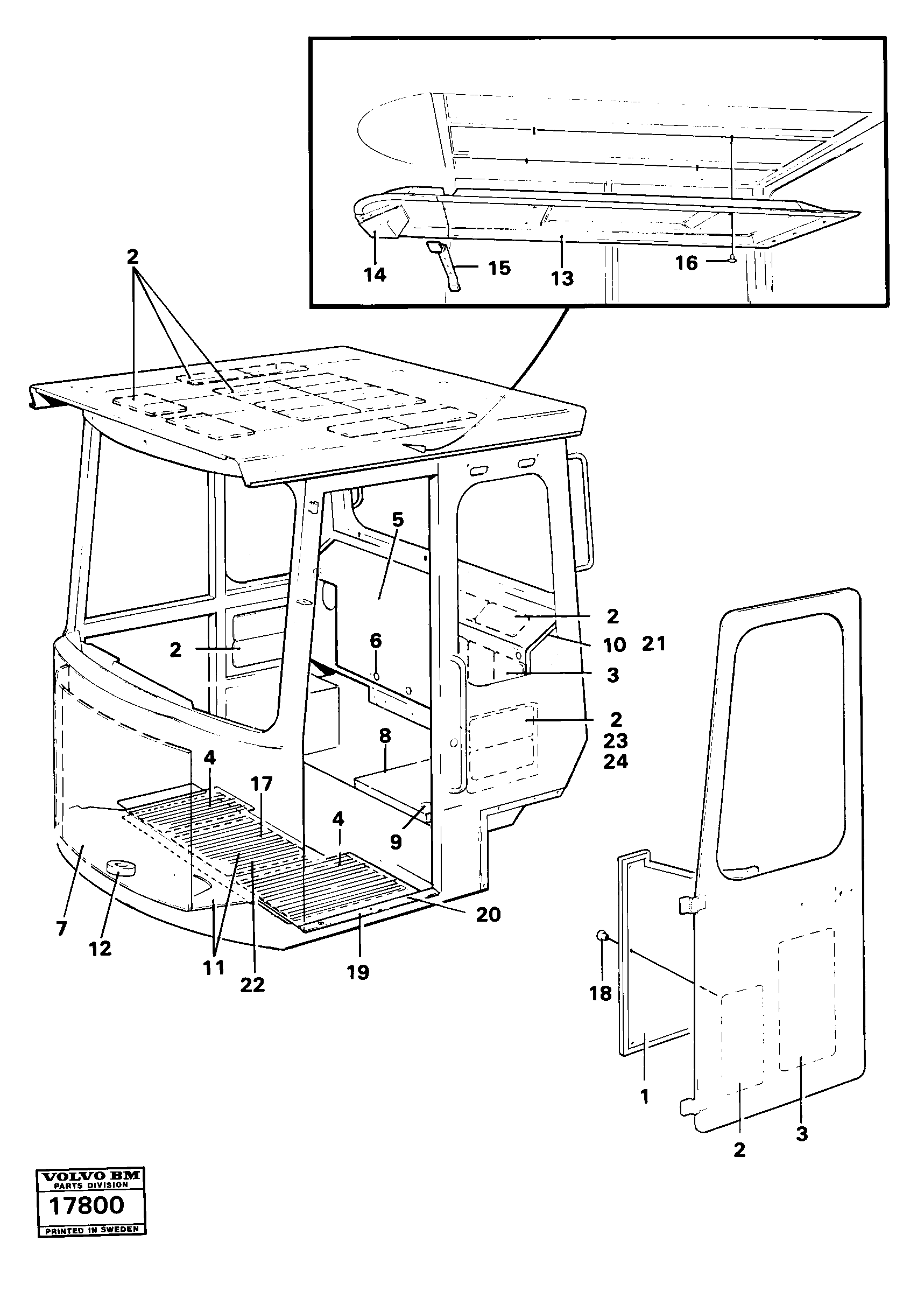 Схема запчастей Volvo 4600B 4600B - 18991 Insulating matting 