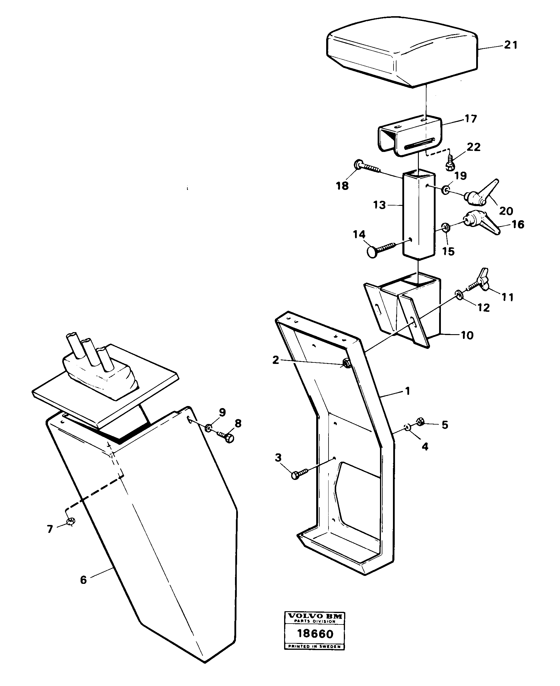 Схема запчастей Volvo 4600B 4600B - 57380 Wrist support 