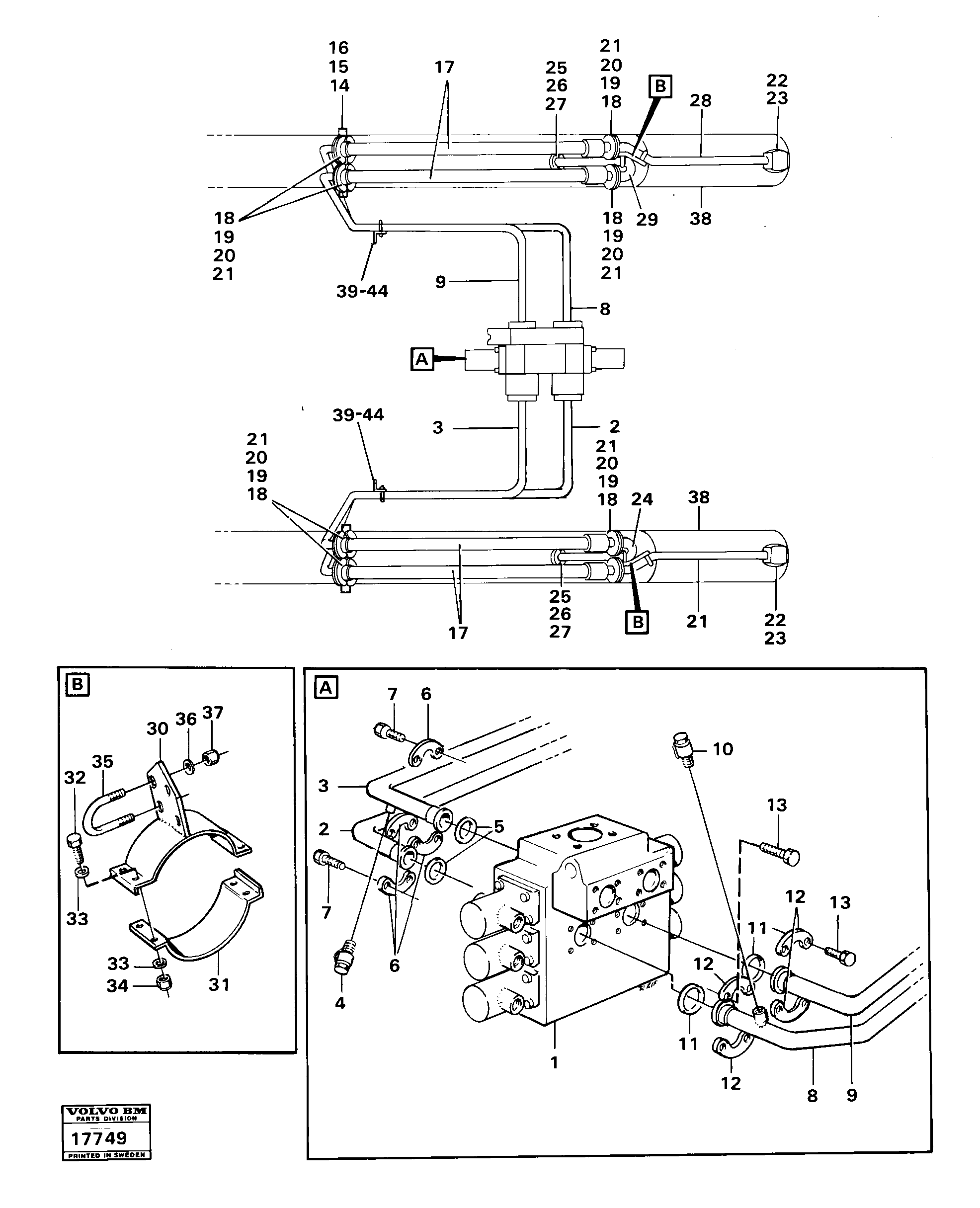 Схема запчастей Volvo 4600B 4600B - 92895 Tilting system 