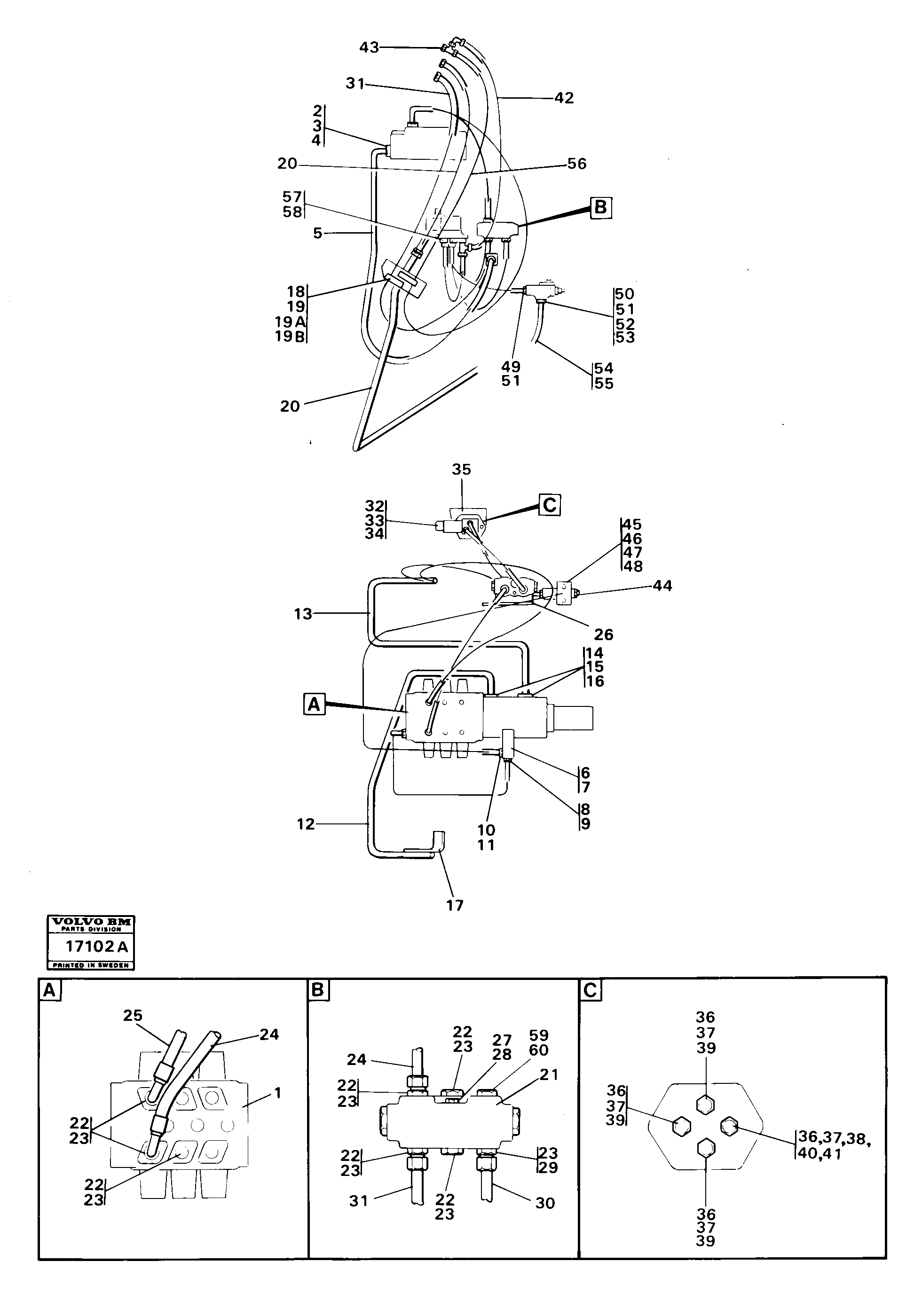 Схема запчастей Volvo 4600B 4600B - 97861 Hydraulic system 