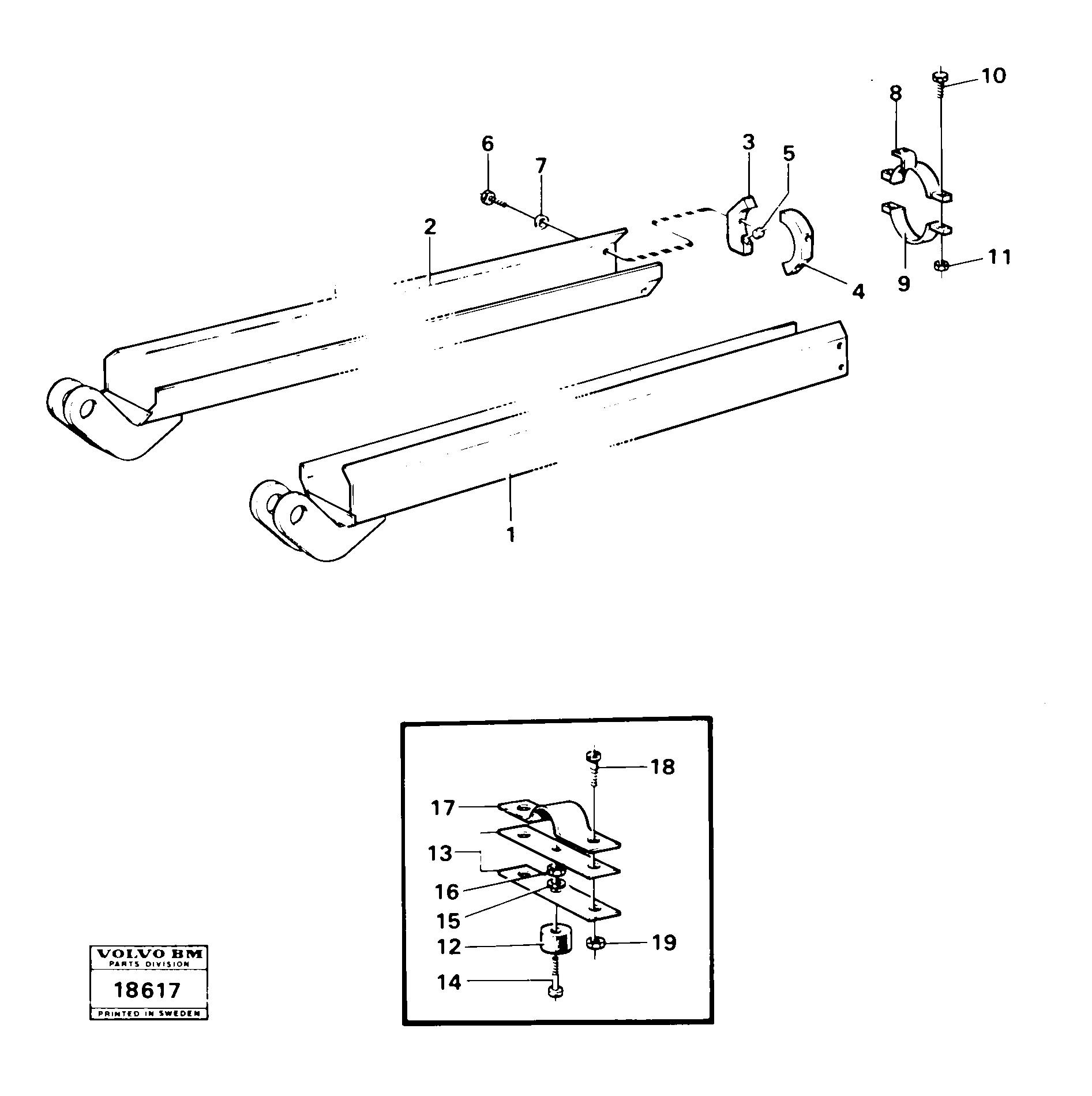 Схема запчастей Volvo 4600B 4600B - 18844 Cylinder protection 