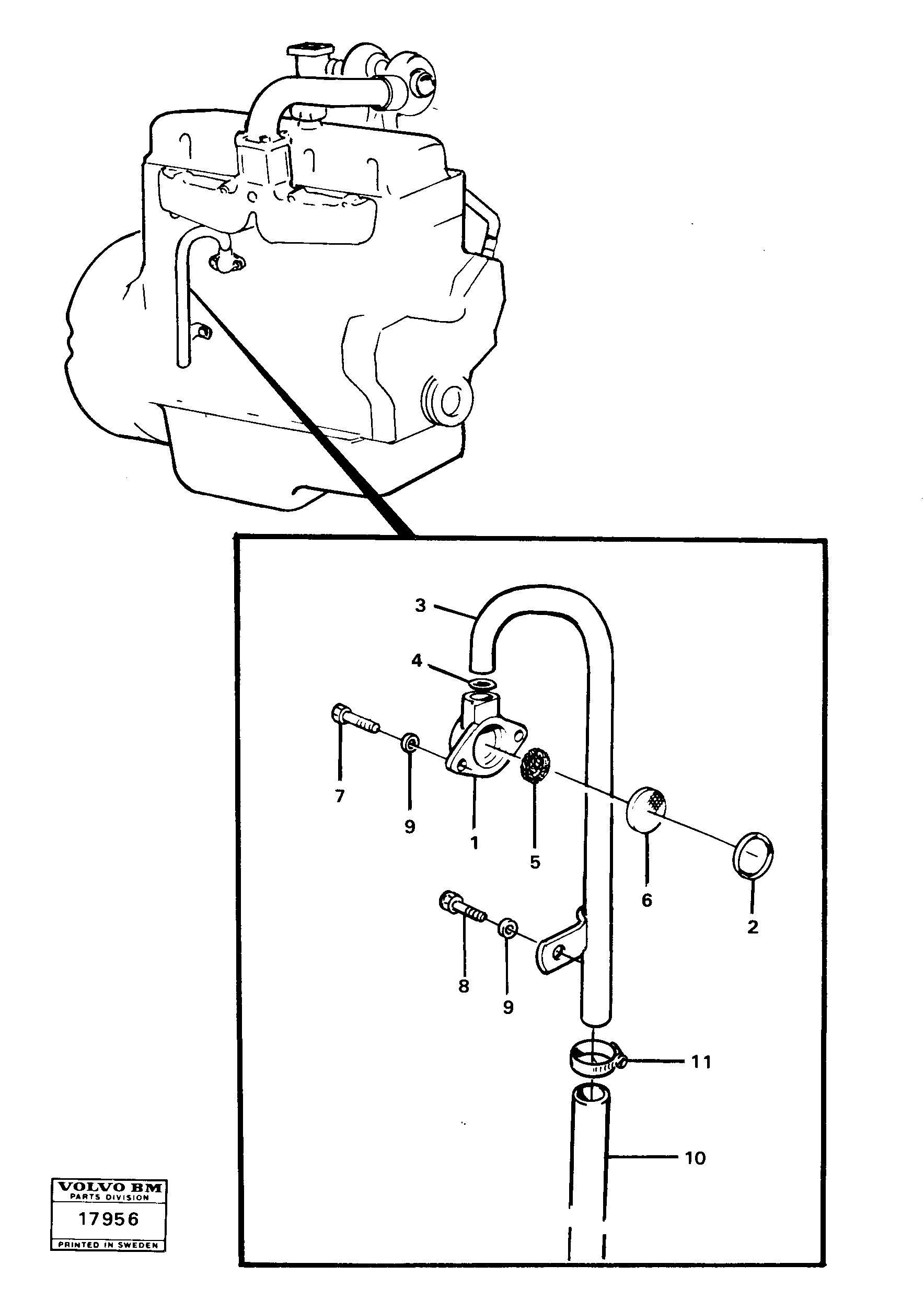 Схема запчастей Volvo 4300B 4300B - 76294 Crankcase ventilation 