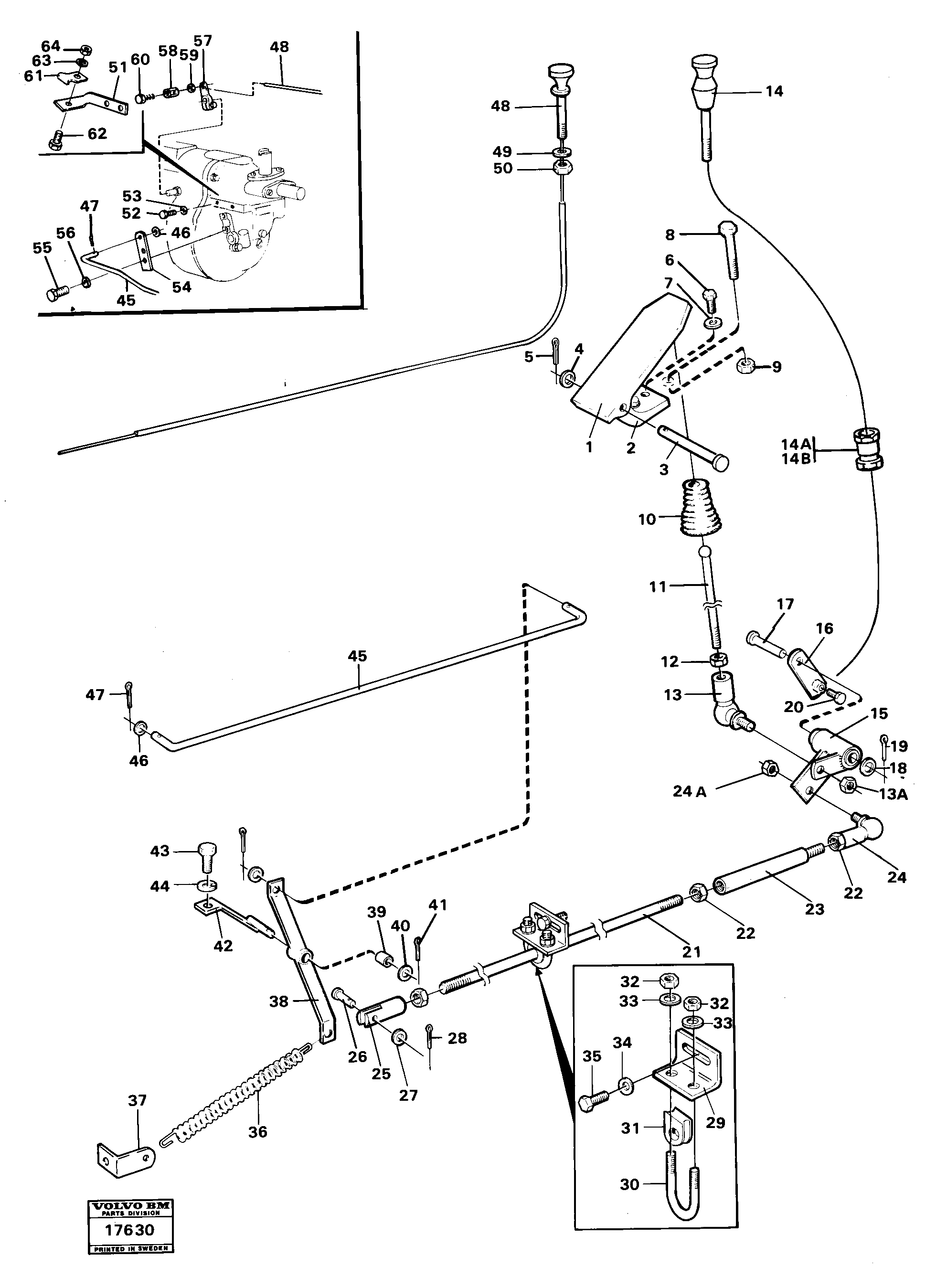 Схема запчастей Volvo 4300B 4300B - 9398 Regulator control 