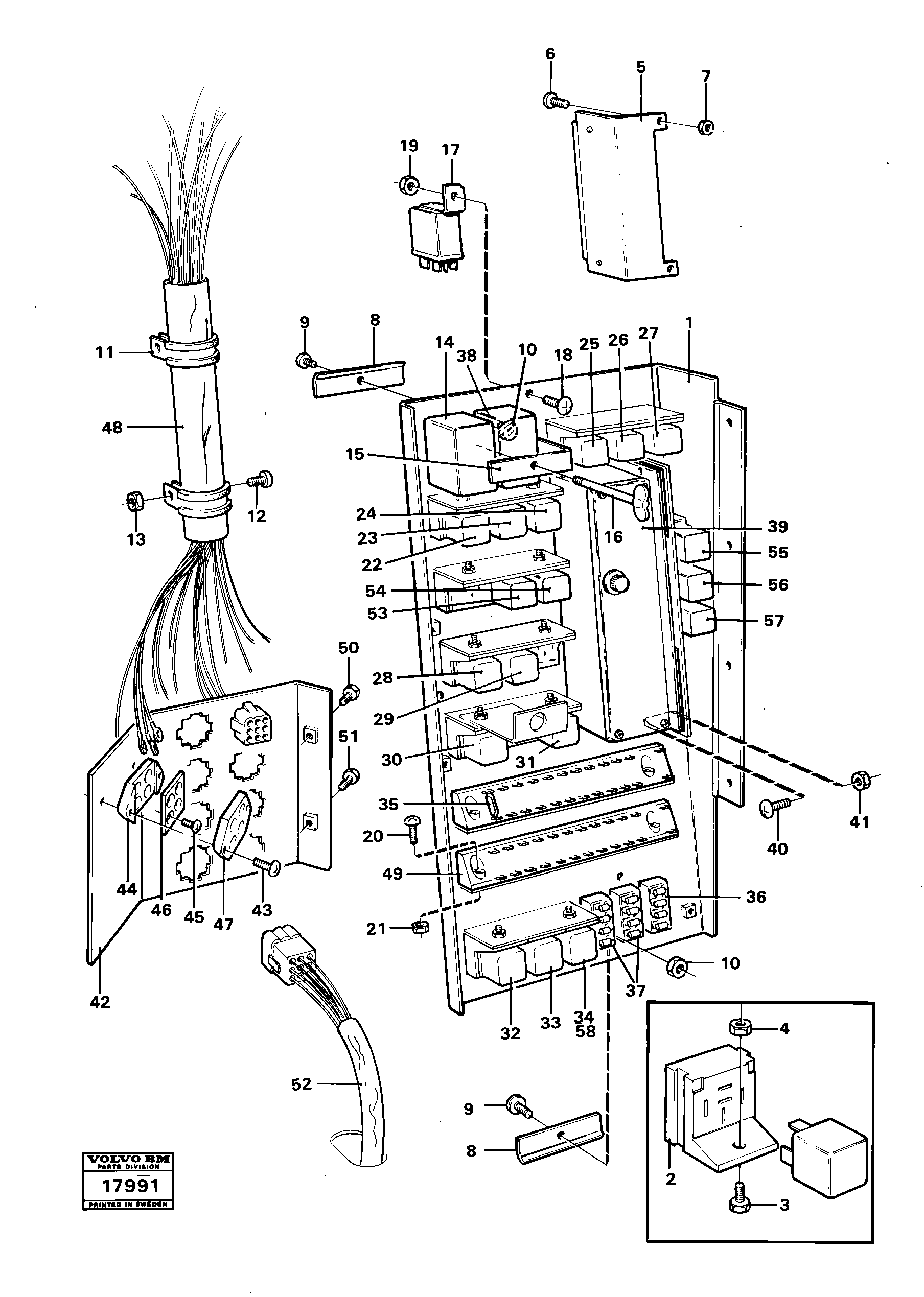 Схема запчастей Volvo 4300B 4300B - 43940 Electrical distribution box 