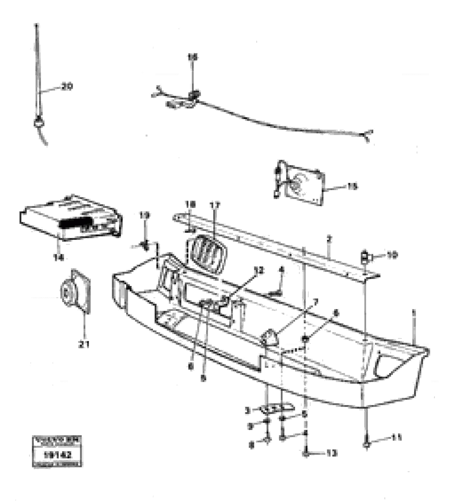 Схема запчастей Volvo 4300B 4300B - 17401 Radio panel 