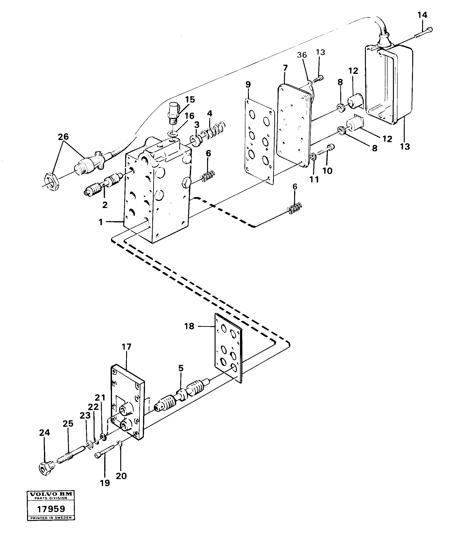 Схема запчастей Volvo 4300B 4300B - 98721 Range selector valve 