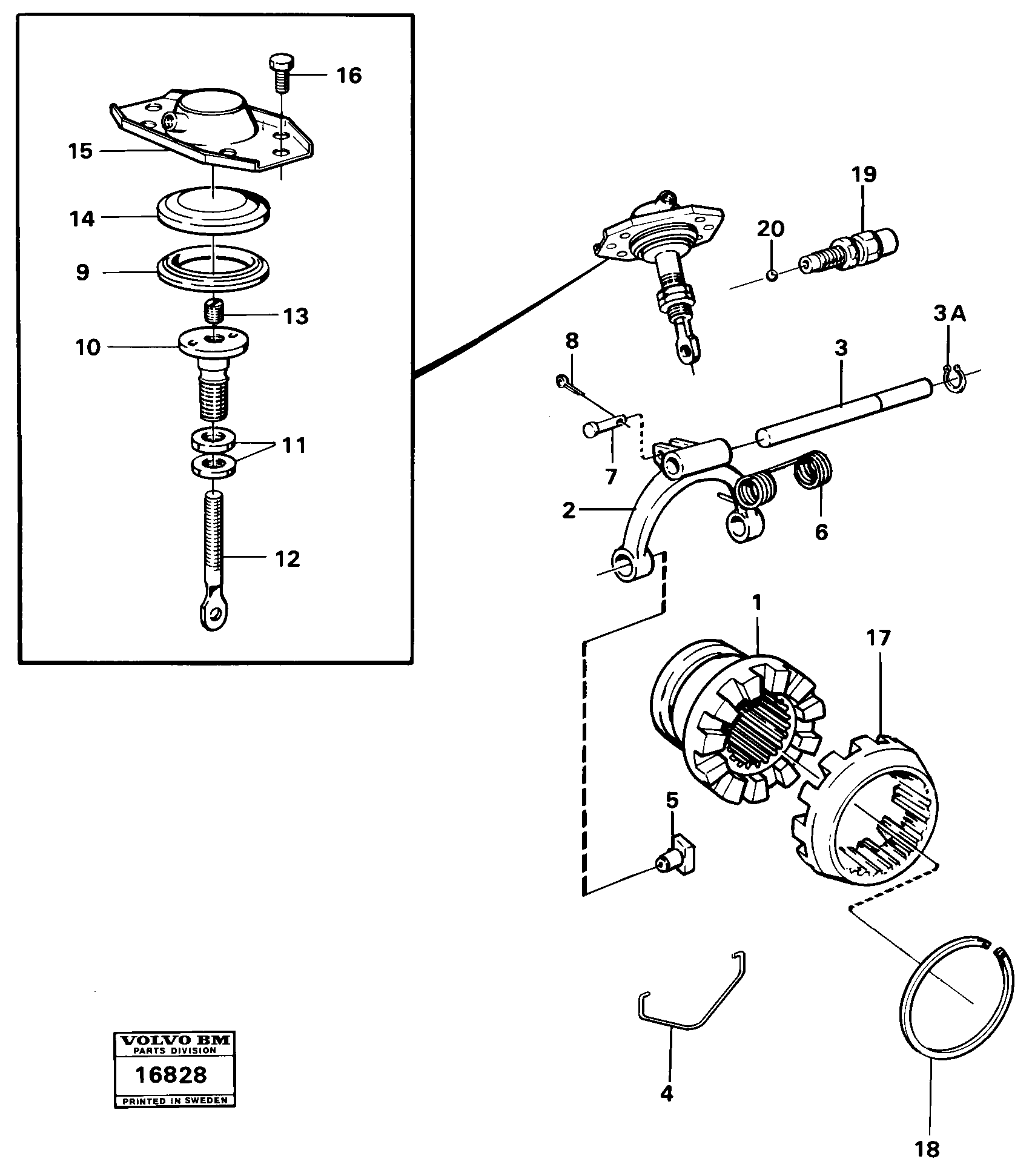 Схема запчастей Volvo 4300B 4300B - 18685 Differential lock 