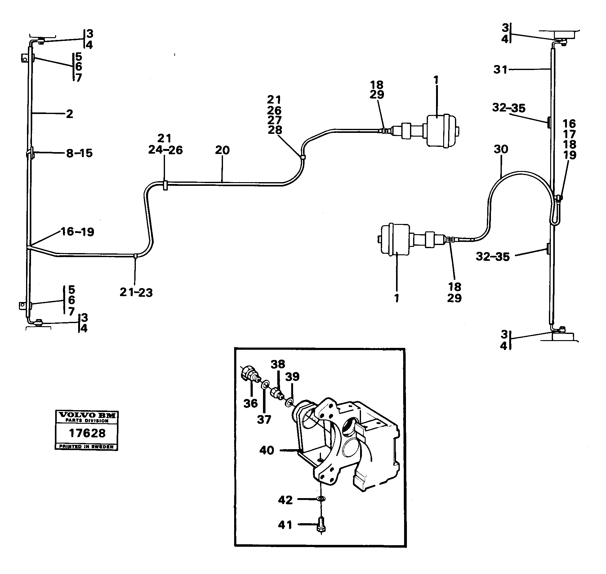 Схема запчастей Volvo 4300B 4300B - 18689 Гидравлическая система 