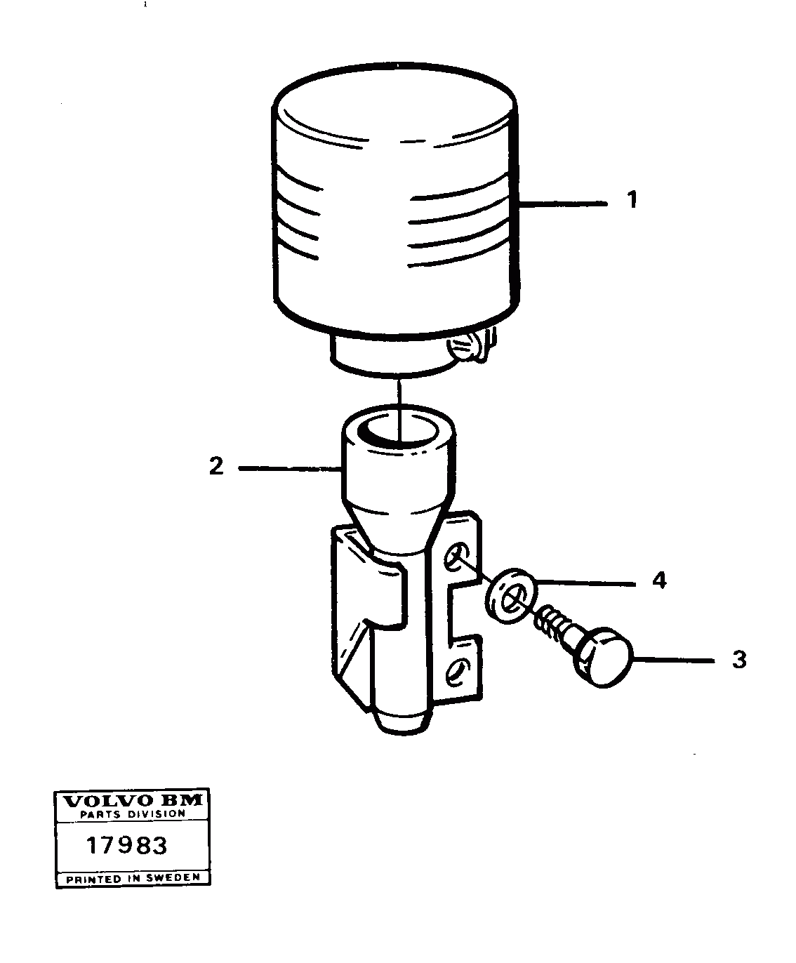 Схема запчастей Volvo 4300B 4300B - 13112 Filter with fitting parts 