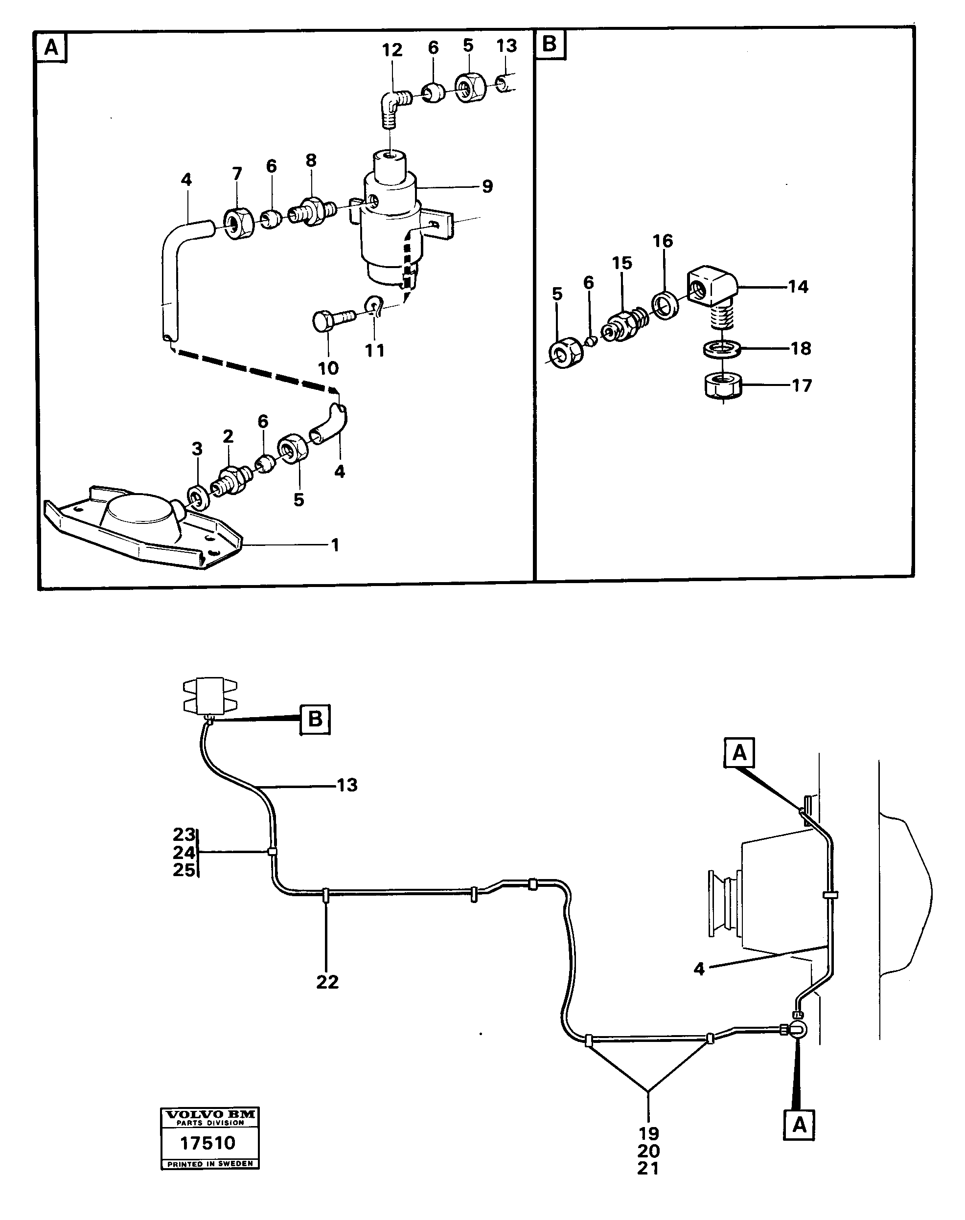 Схема запчастей Volvo 4300B 4300B - 16320 Differential lock 