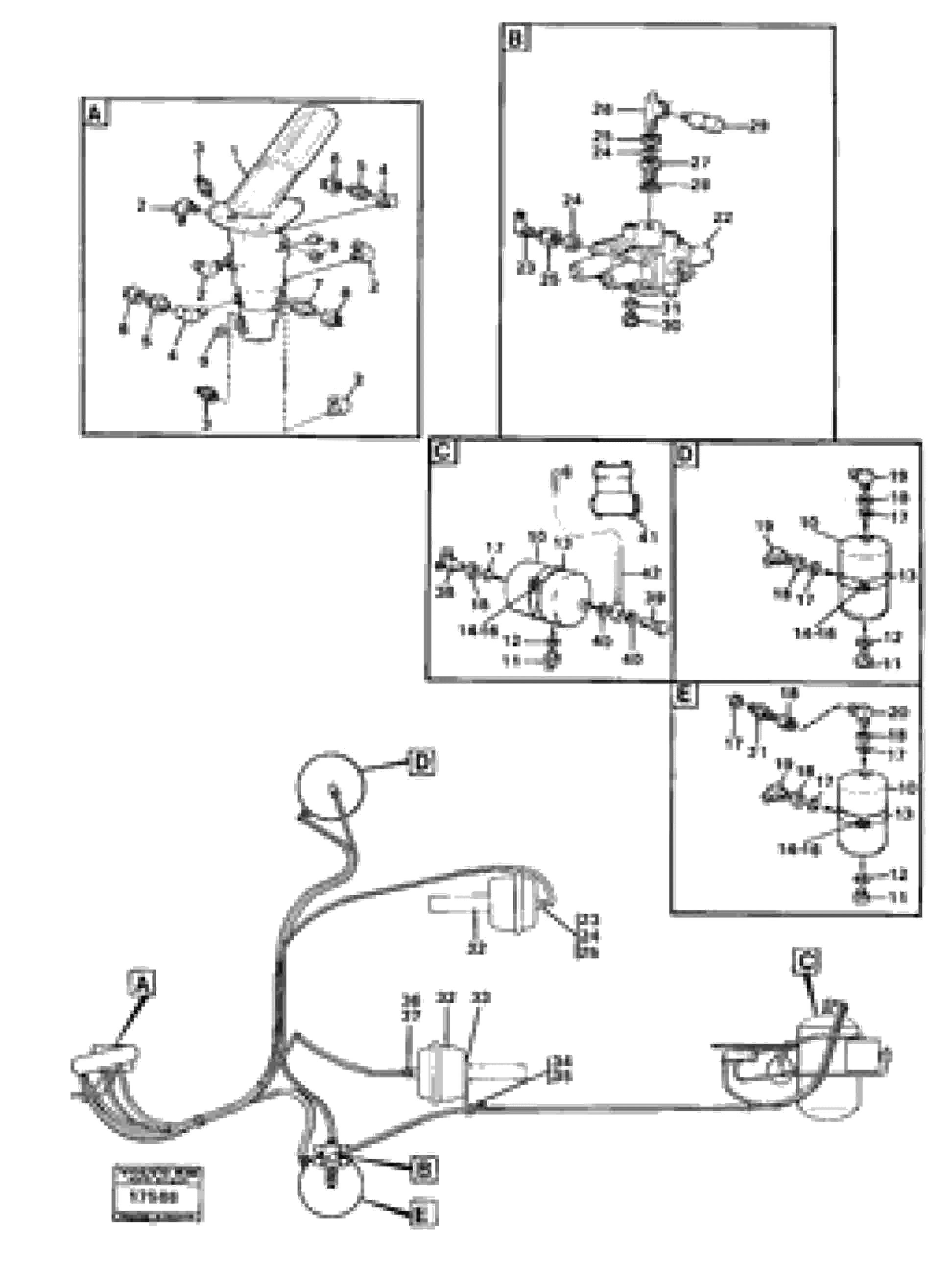 Схема запчастей Volvo 4300B 4300B - 3388 Pneumatic system: components with Fitting Parts 