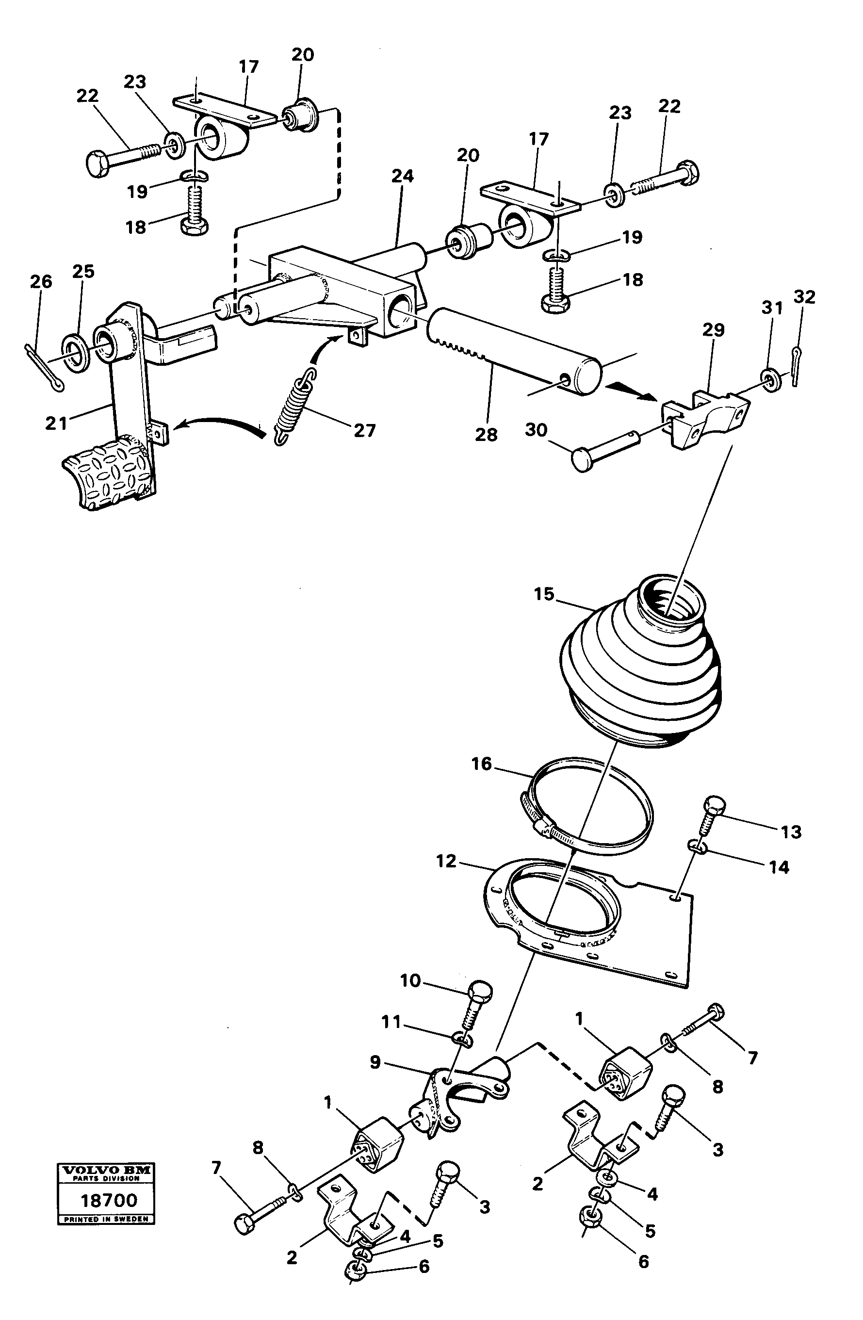 Схема запчастей Volvo 4300B 4300B - 13788 Adjustable steering wheel 