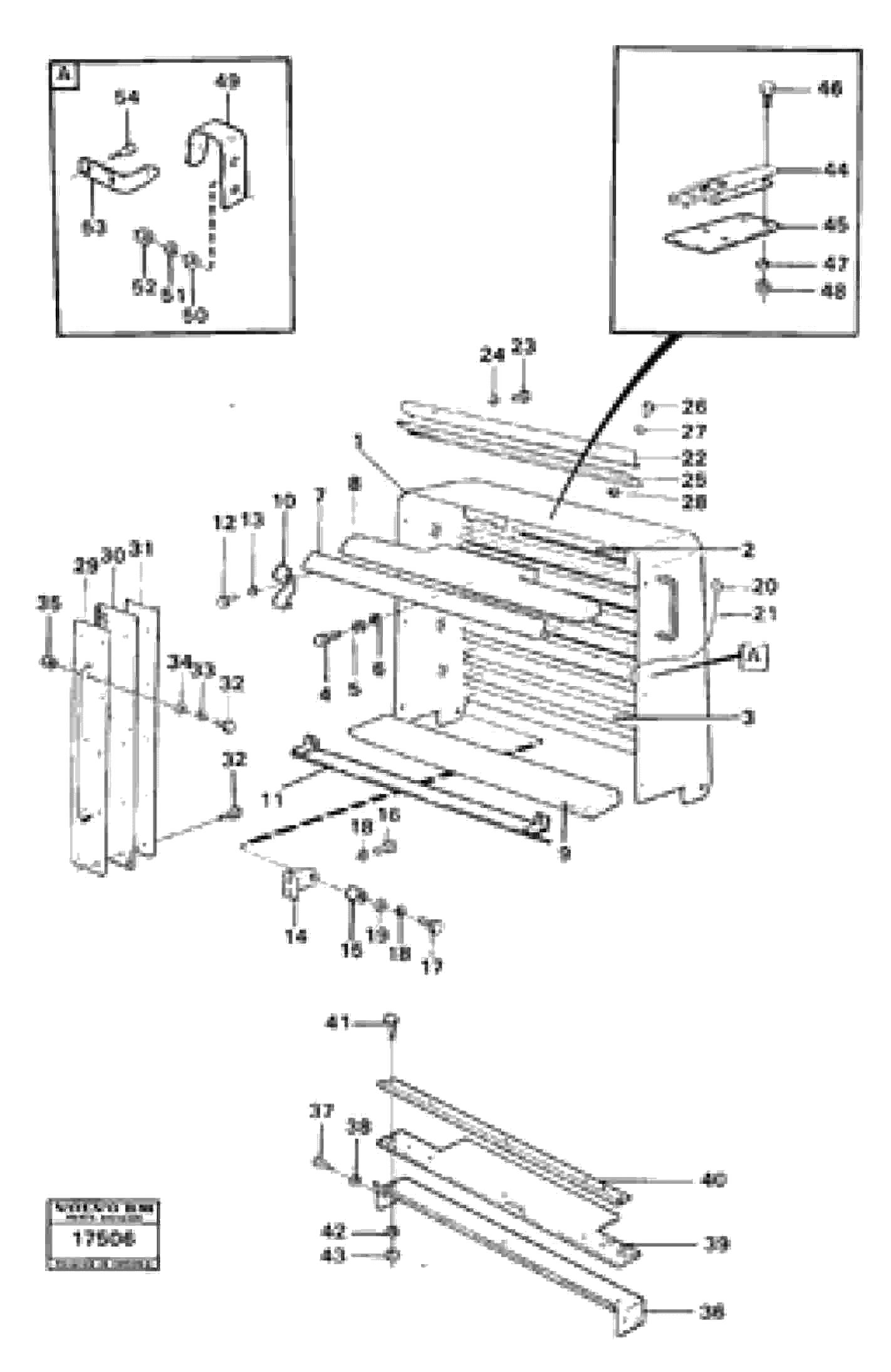 Схема запчастей Volvo 4300B 4300B - 37054 Radiator casing 