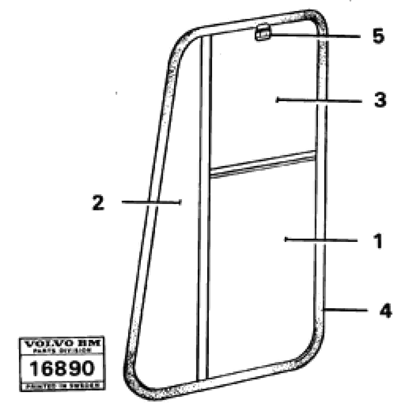 Схема запчастей Volvo 4300B 4300B - 39155 Vent pane 