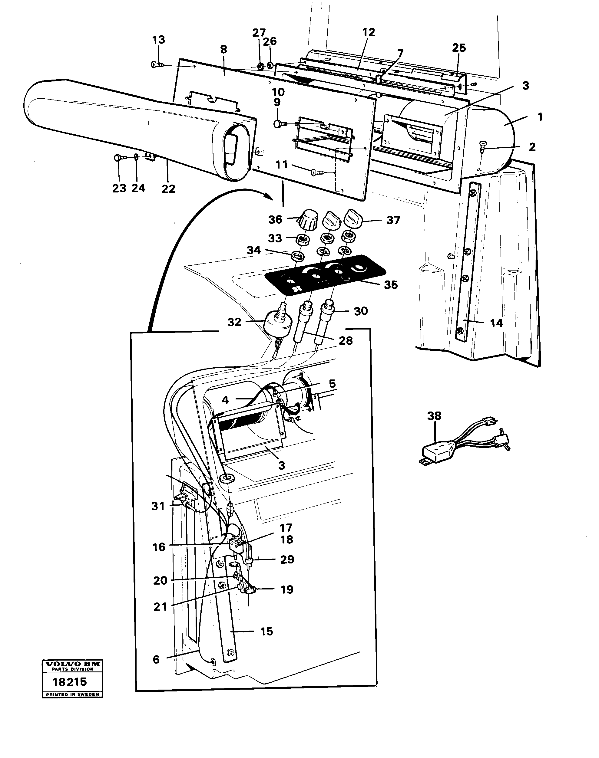 Схема запчастей Volvo 4300B 4300B - 2081 Controls 