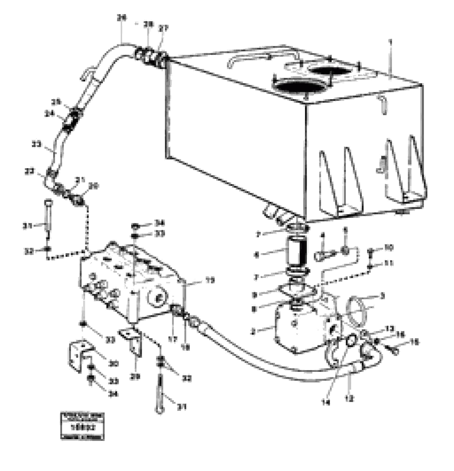 Схема запчастей Volvo 4300B 4300B - 25684 Hydraulic system feed lines 