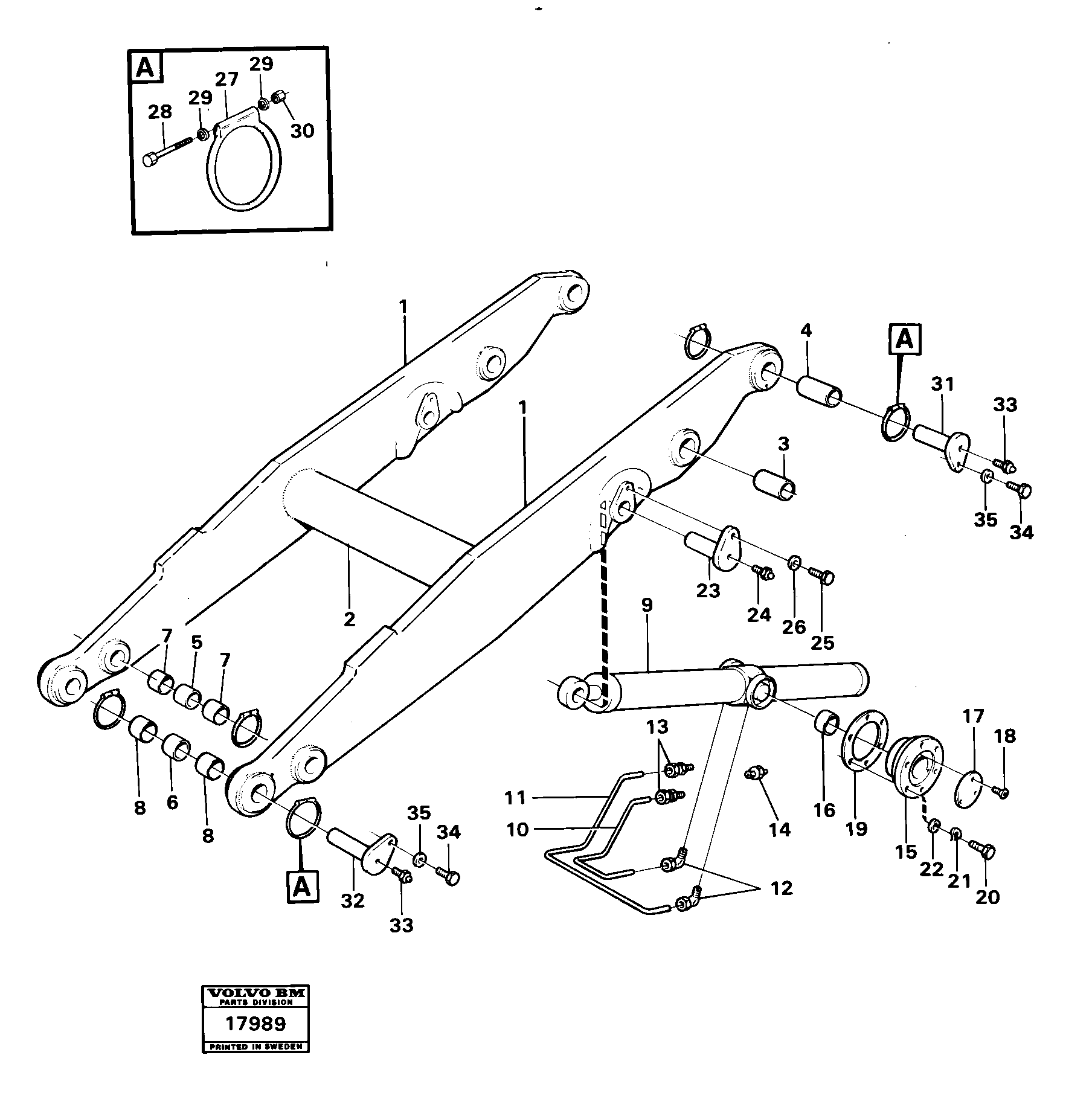 Схема запчастей Volvo 4300B 4300B - 40713 Lifting unit 