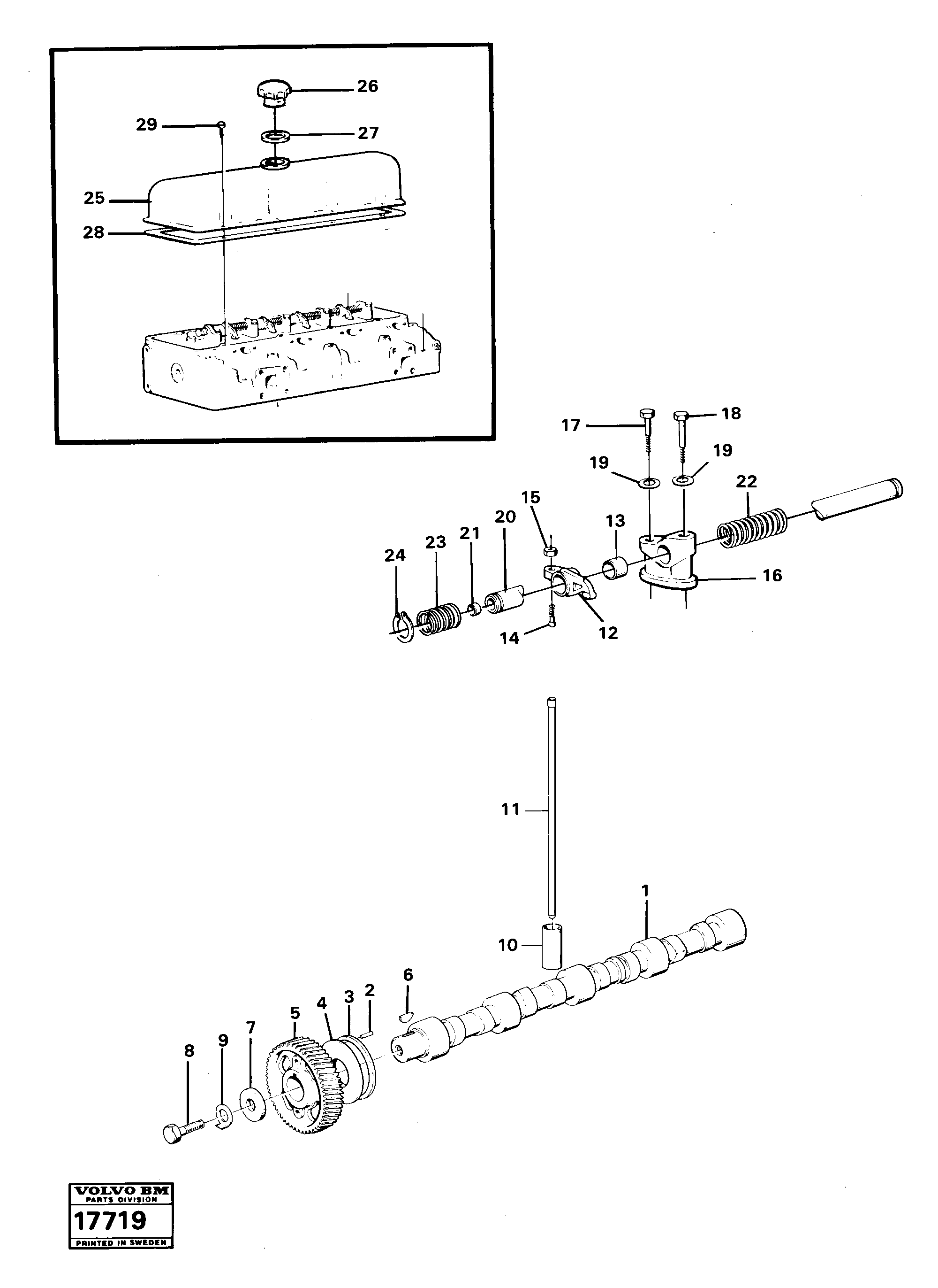 Схема запчастей Volvo 4300B 4300B - 20836 Valve mechanism 