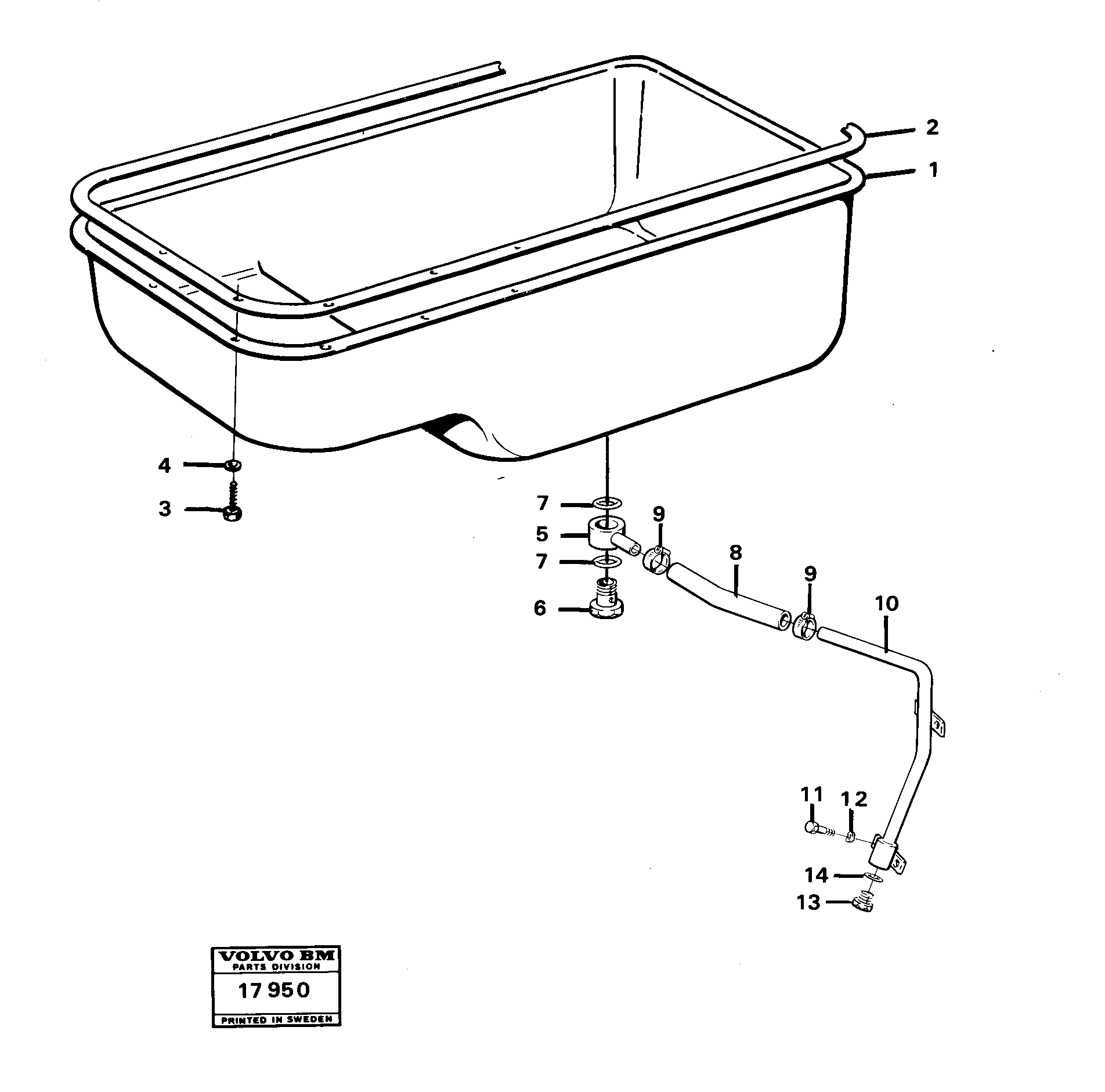 Схема запчастей Volvo 4300B 4300B - 83310 Oil sump 