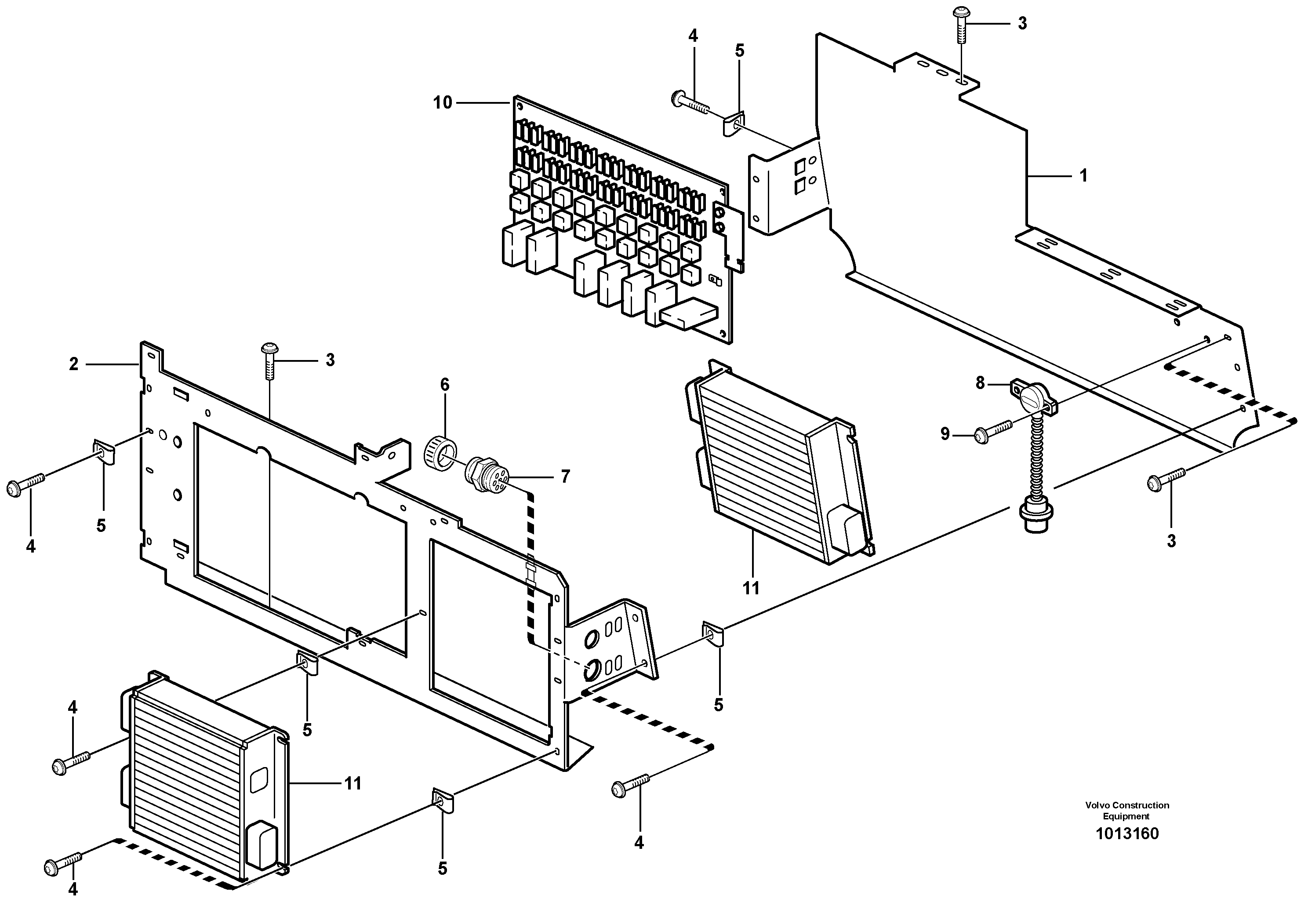 Схема запчастей Volvo T450D - 104686 Electrical distribution box 