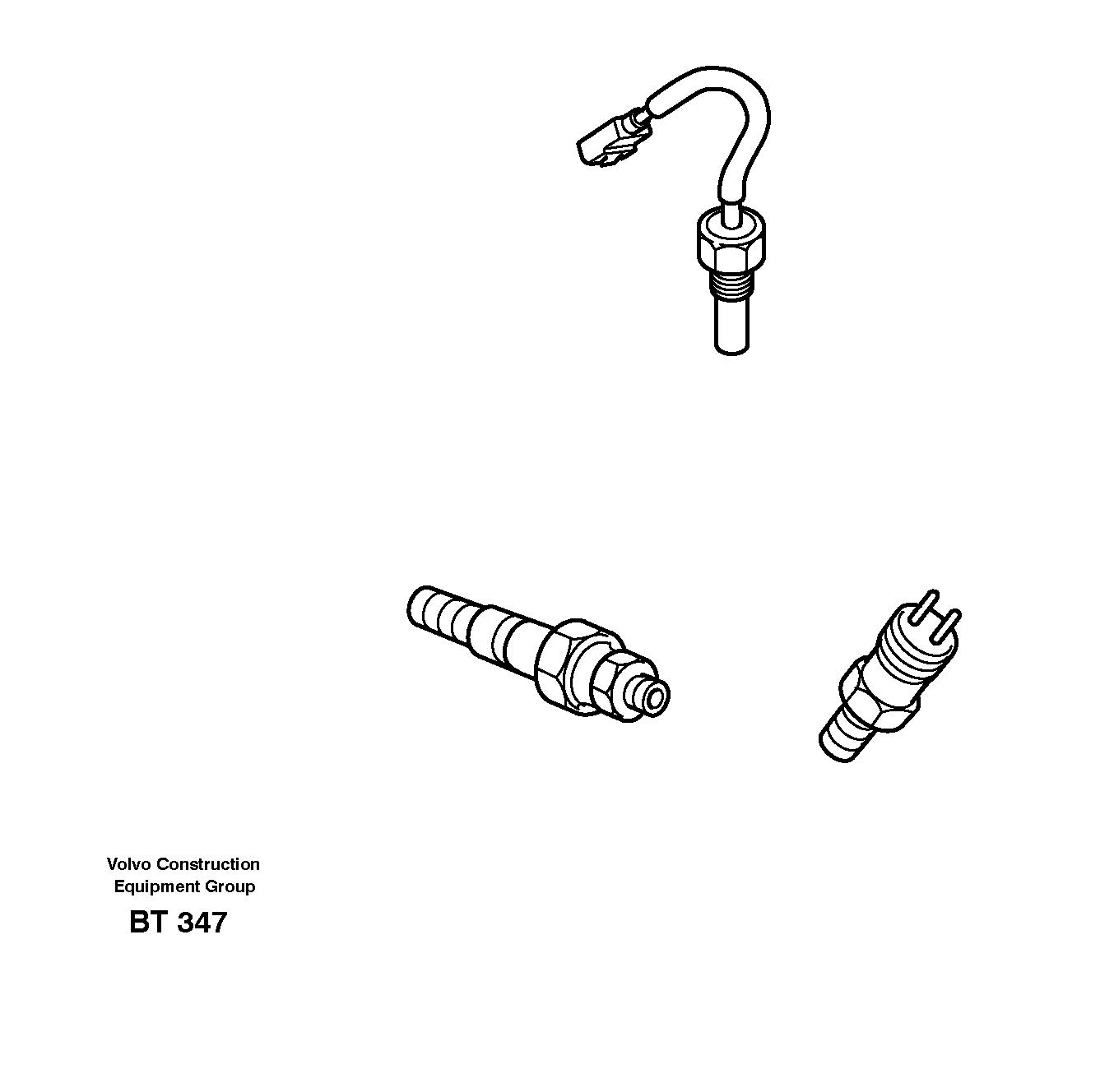 Схема запчастей Volvo T450D - 94418 Sensors, reference list 