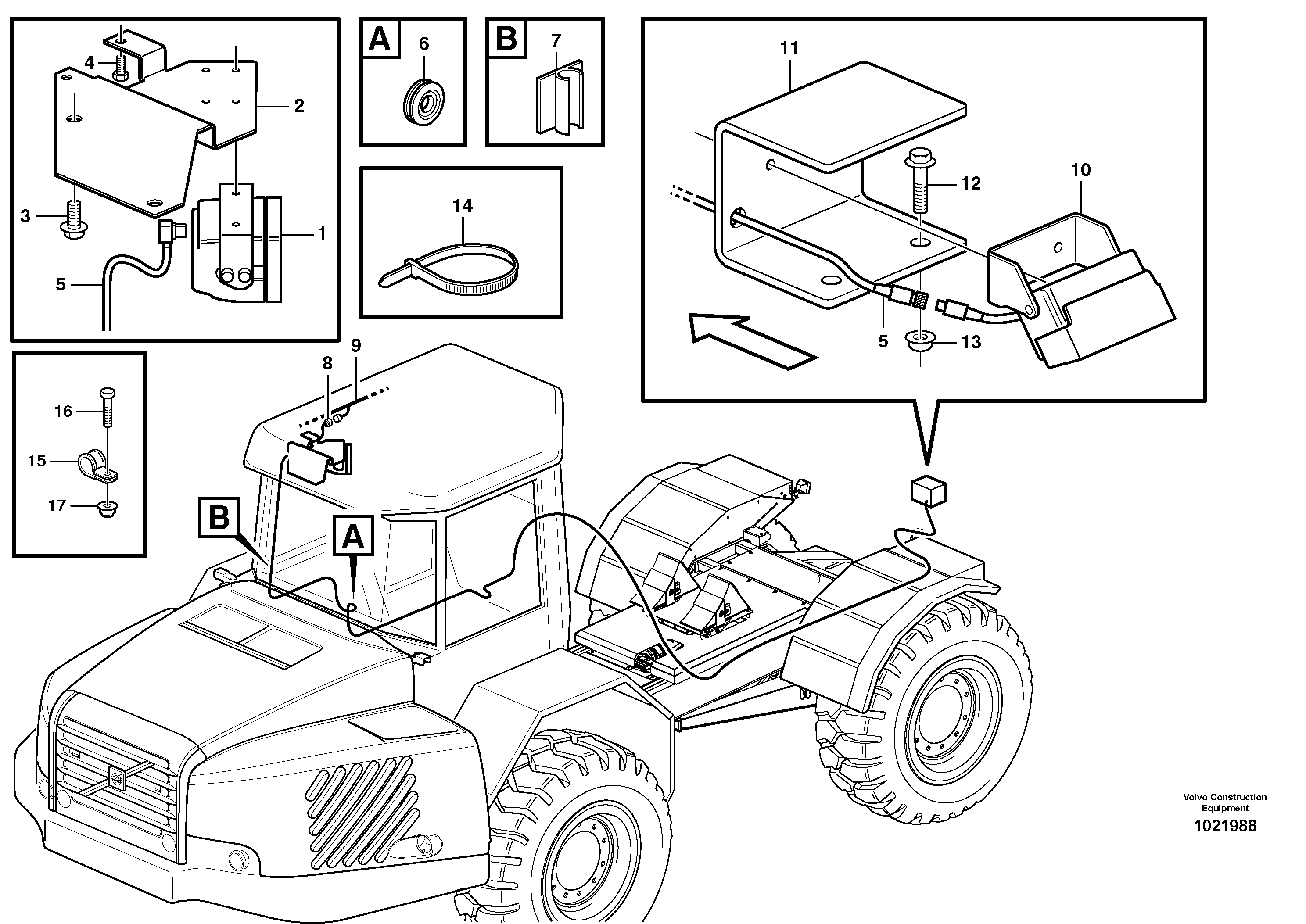 Схема запчастей Volvo T450D - 17533 Camera inclusive monitor 