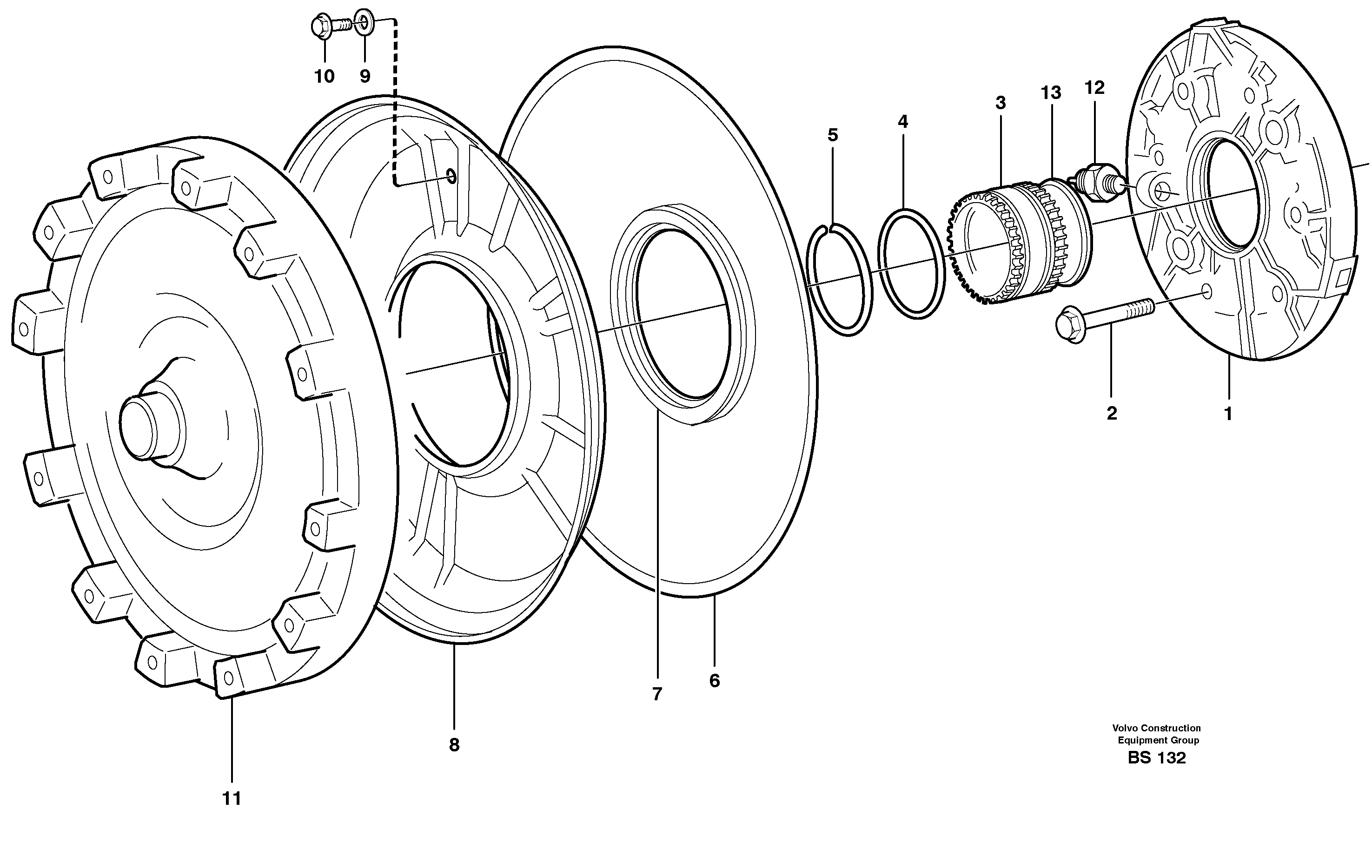 Схема запчастей Volvo T450D - 24563 Torque converter and oil pump 