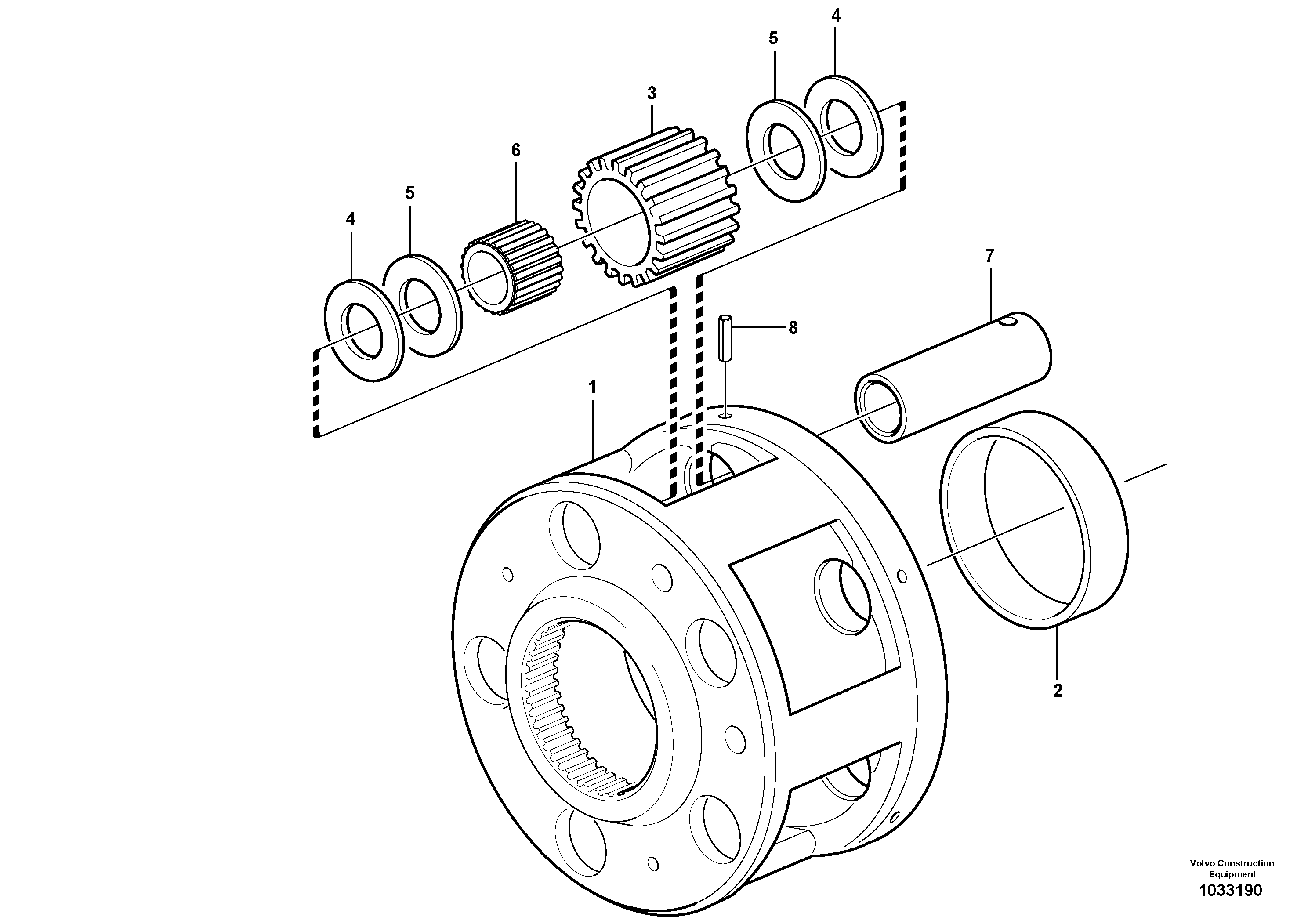 Схема запчастей Volvo T450D - 15247 Planet kit, stage 4 