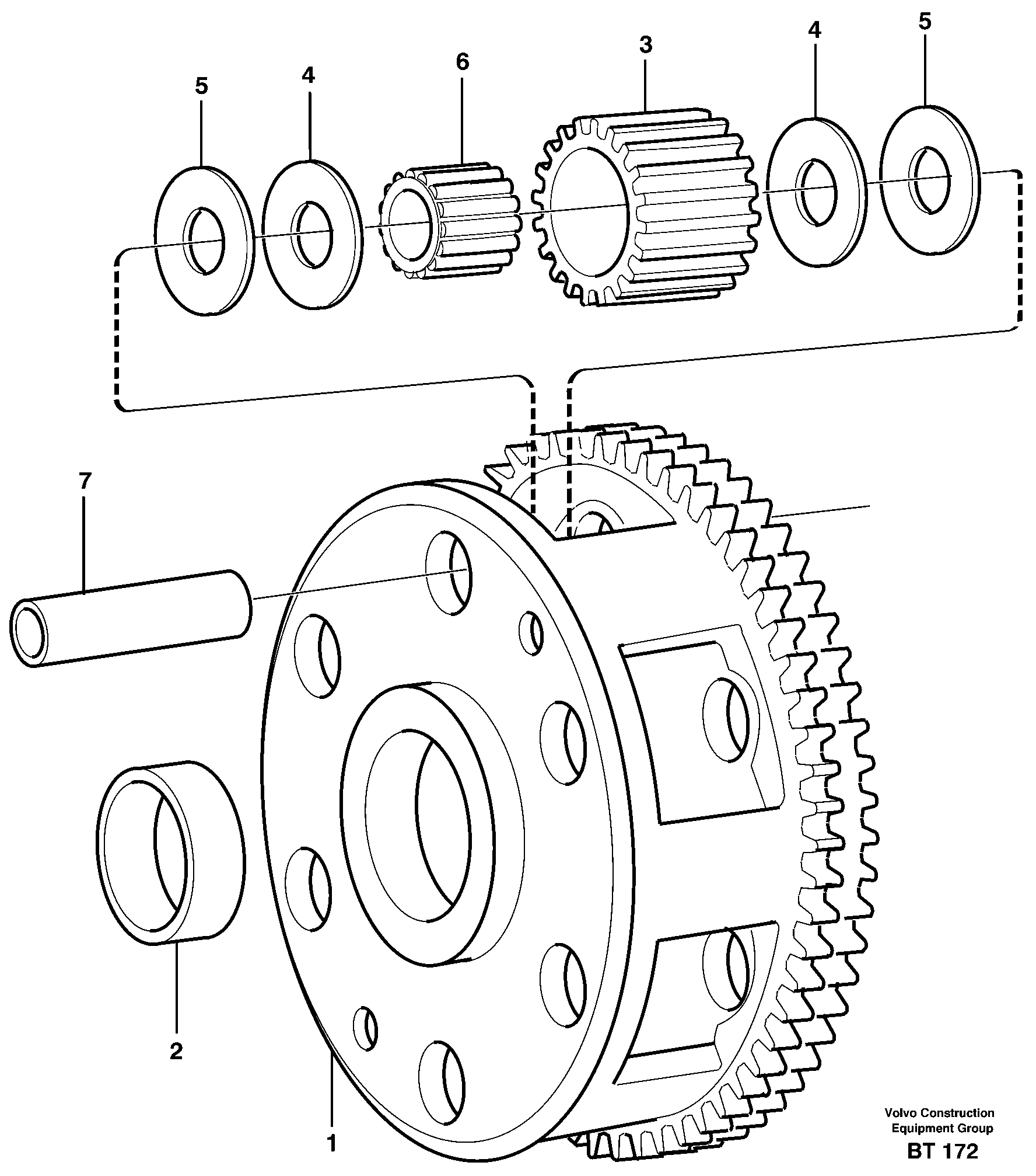 Схема запчастей Volvo T450D - 19919 Planet kit, stage 2 