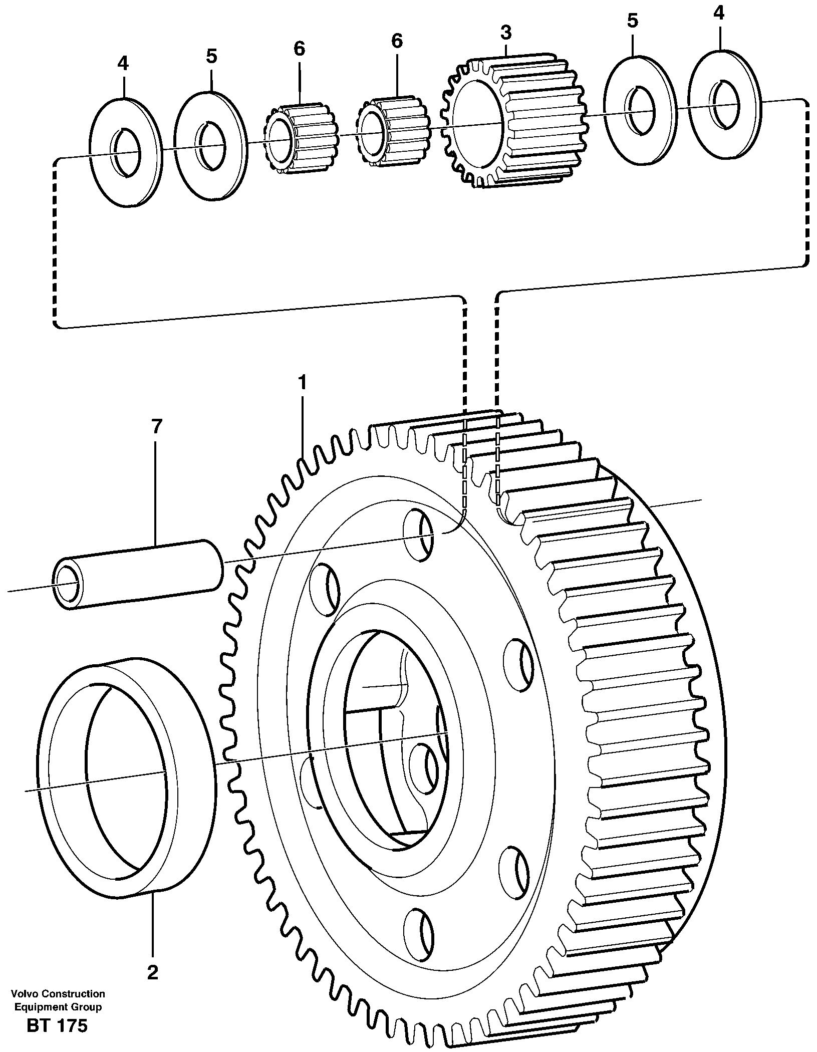 Схема запчастей Volvo T450D - 19922 Planet kit, stage 5 