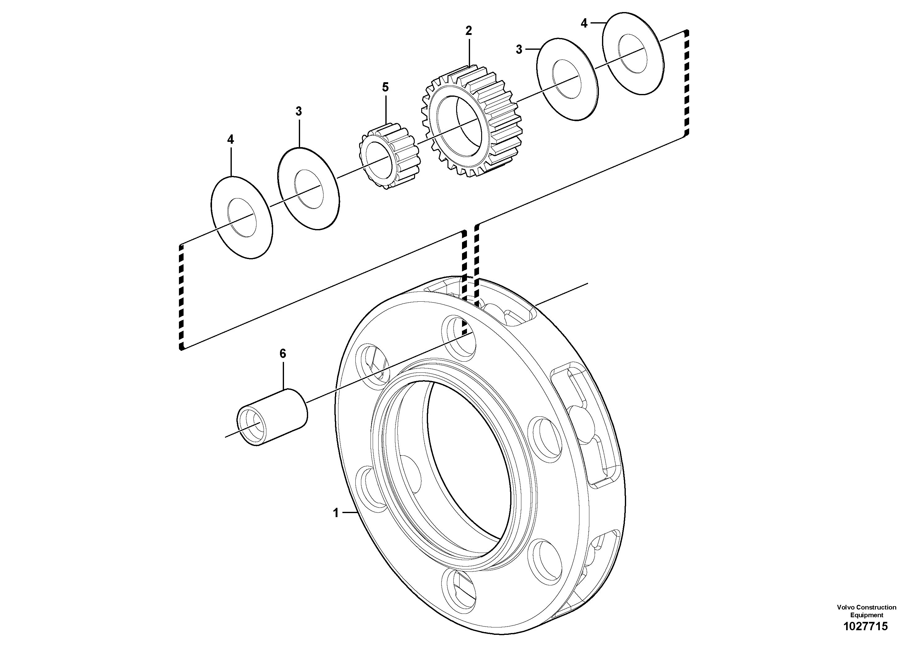 Схема запчастей Volvo T450D - 2389 Planet kit, stage 1 