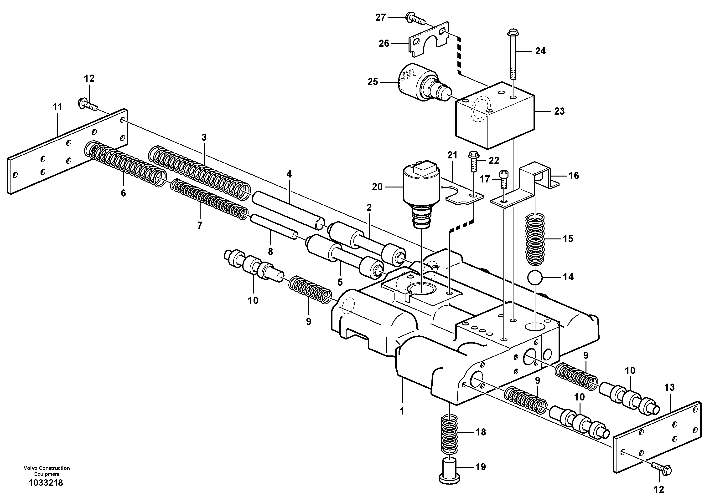 Схема запчастей Volvo T450D - 25312 Main pressure valve 