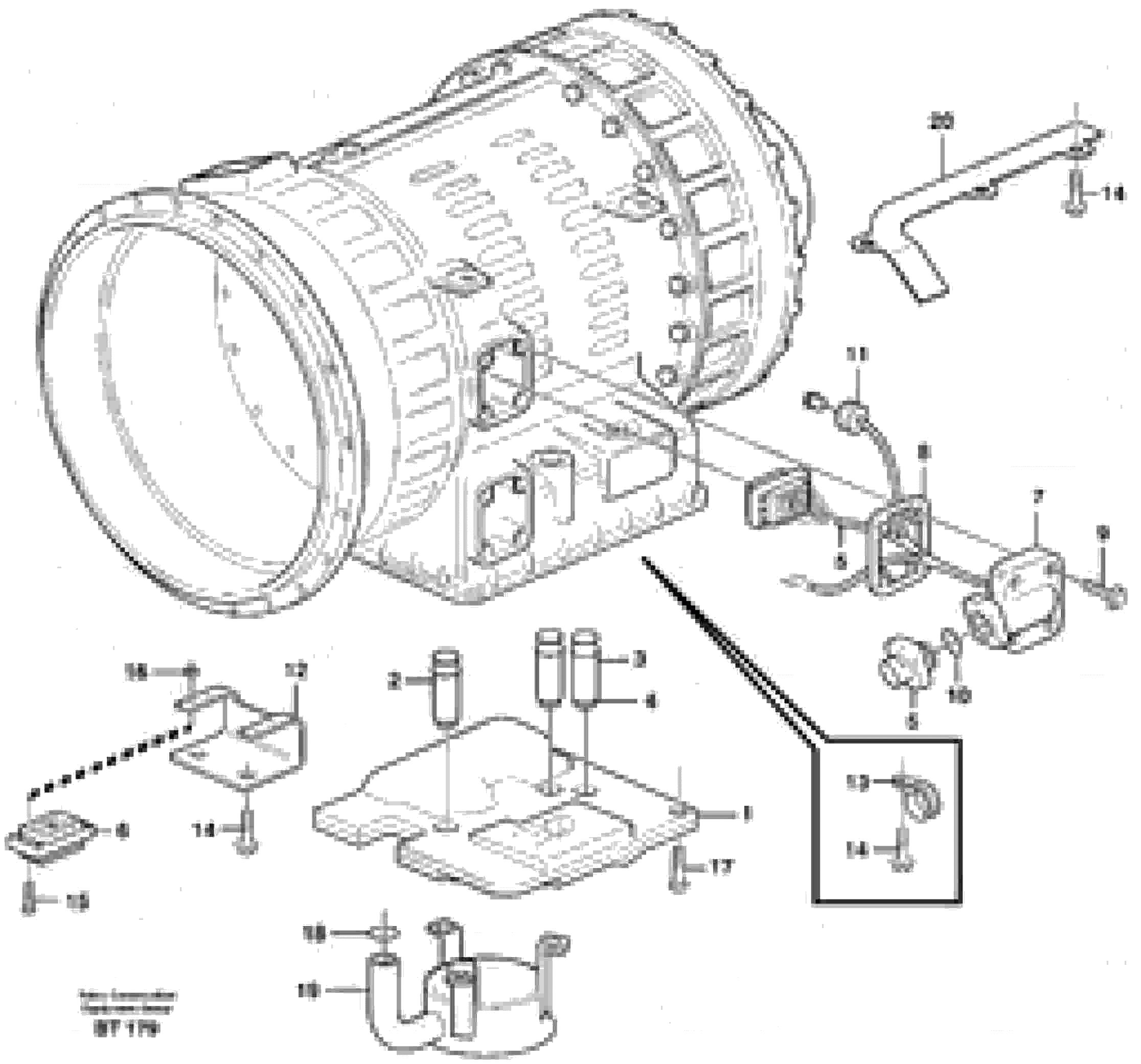 Схема запчастей Volvo T450D - 48915 Control system with fitting parts 