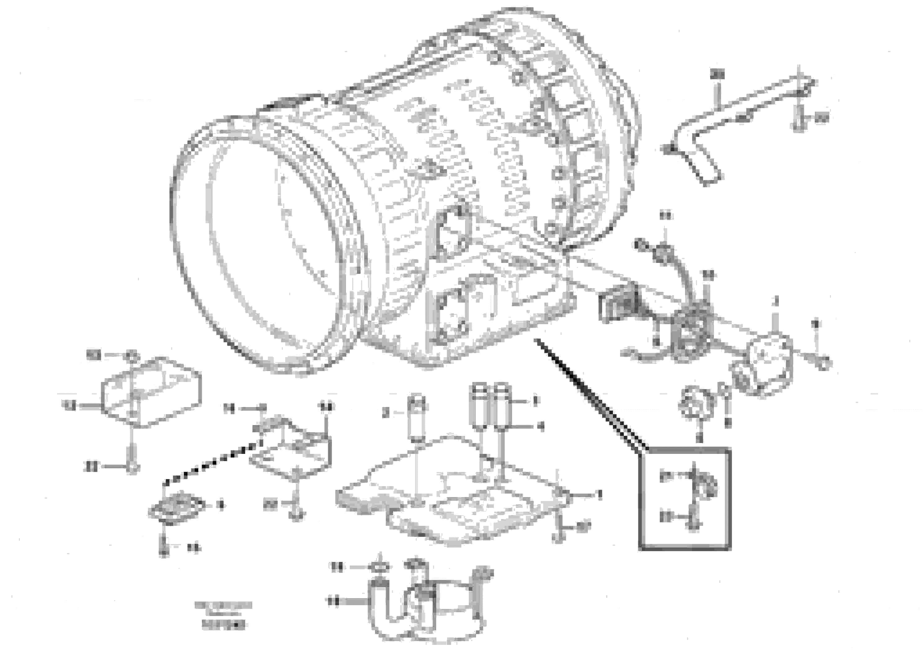 Схема запчастей Volvo T450D - 48916 Control system with fitting parts 