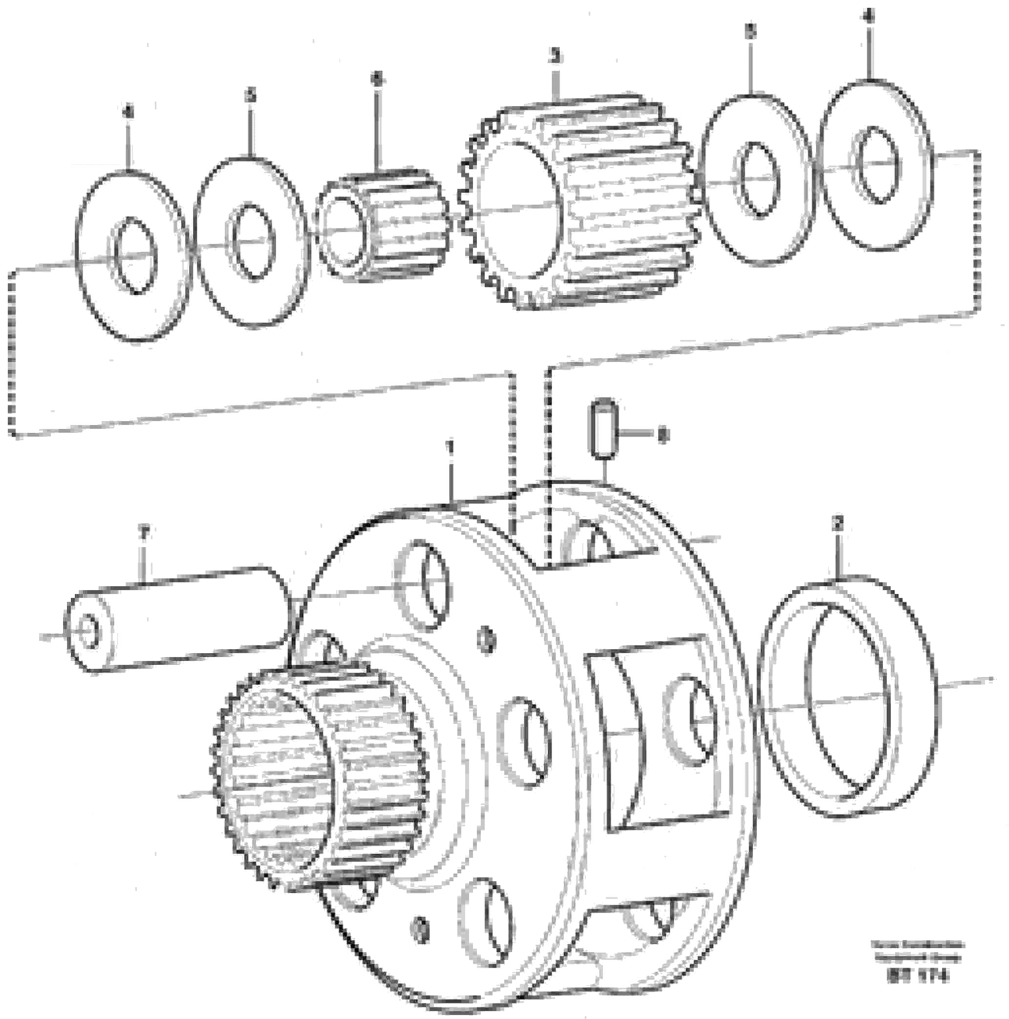 Схема запчастей Volvo T450D - 7985 Planet kit, stage 4 