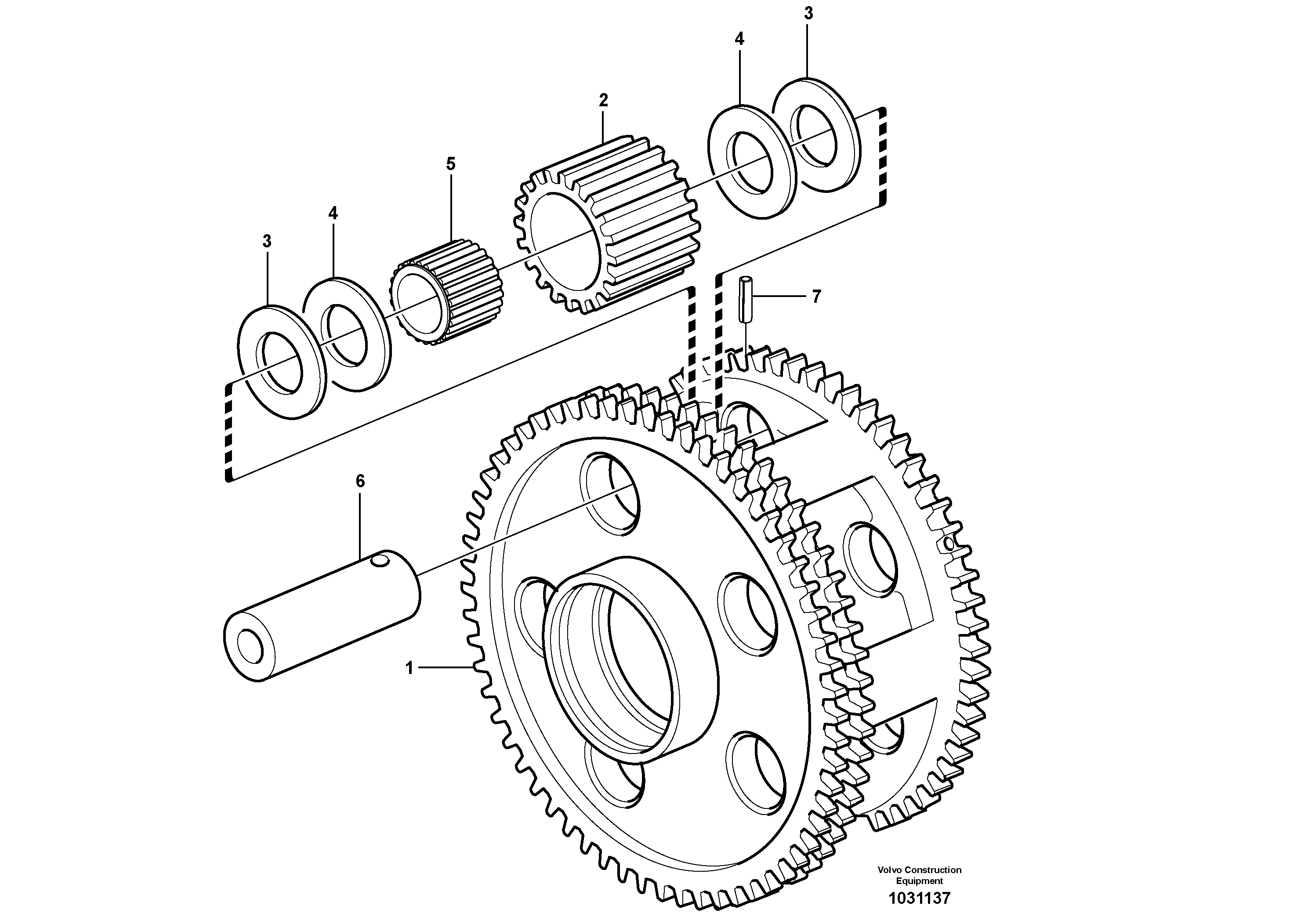 Схема запчастей Volvo T450D - 90675 Planet kit, stage 3 