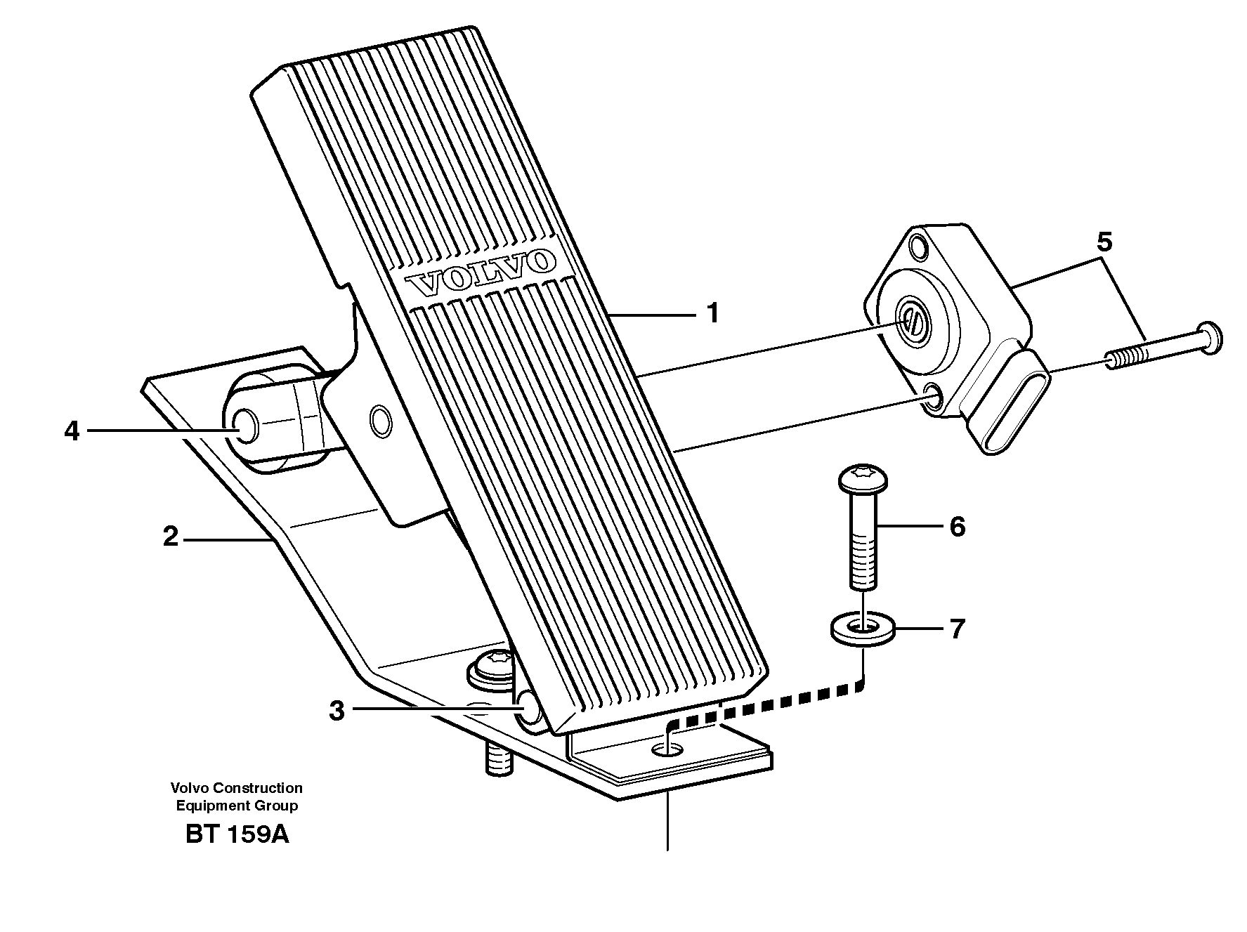 Схема запчастей Volvo T450D - 40089 Accelerator pedal 