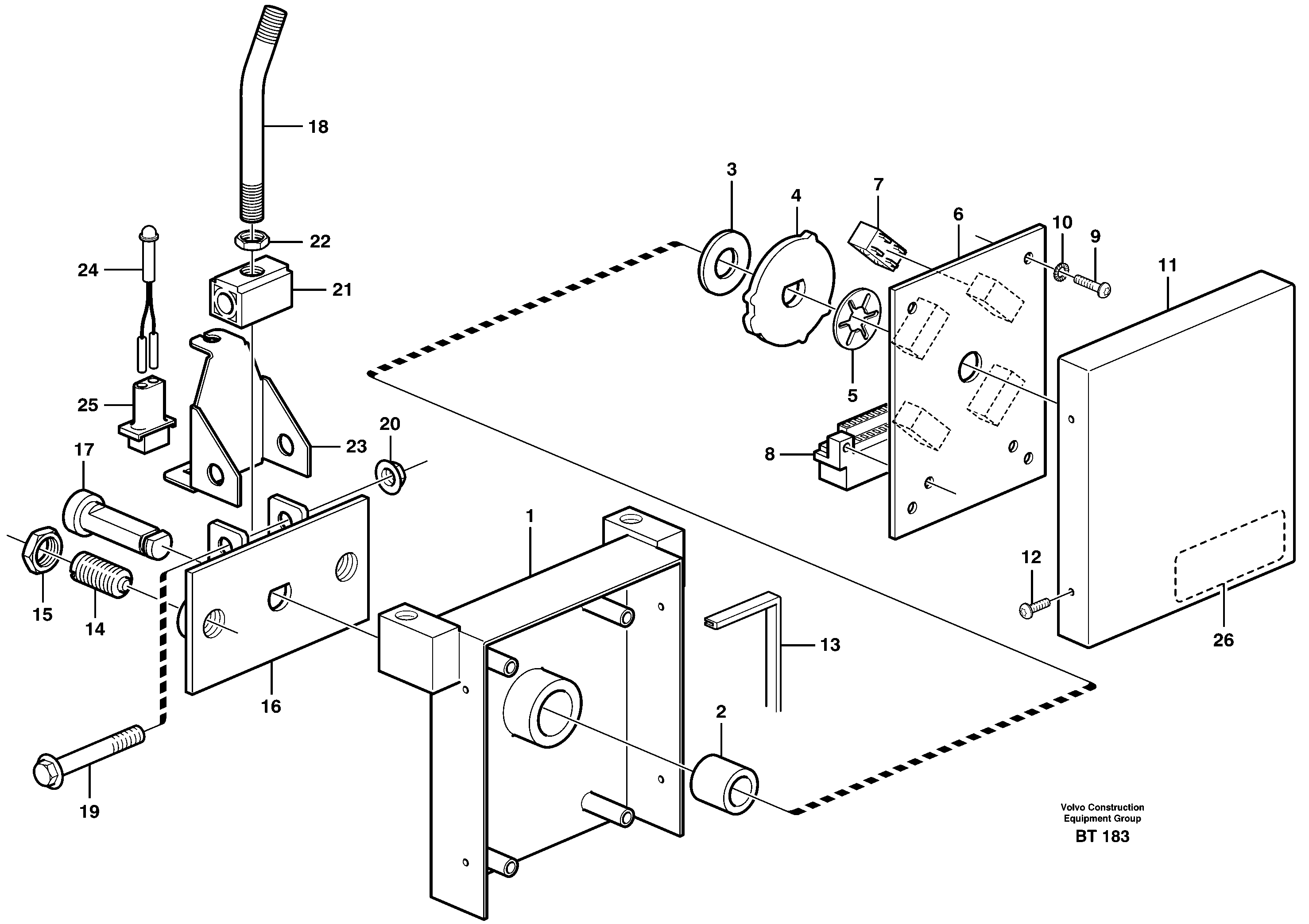 Схема запчастей Volvo T450D - 82054 Gear selector 