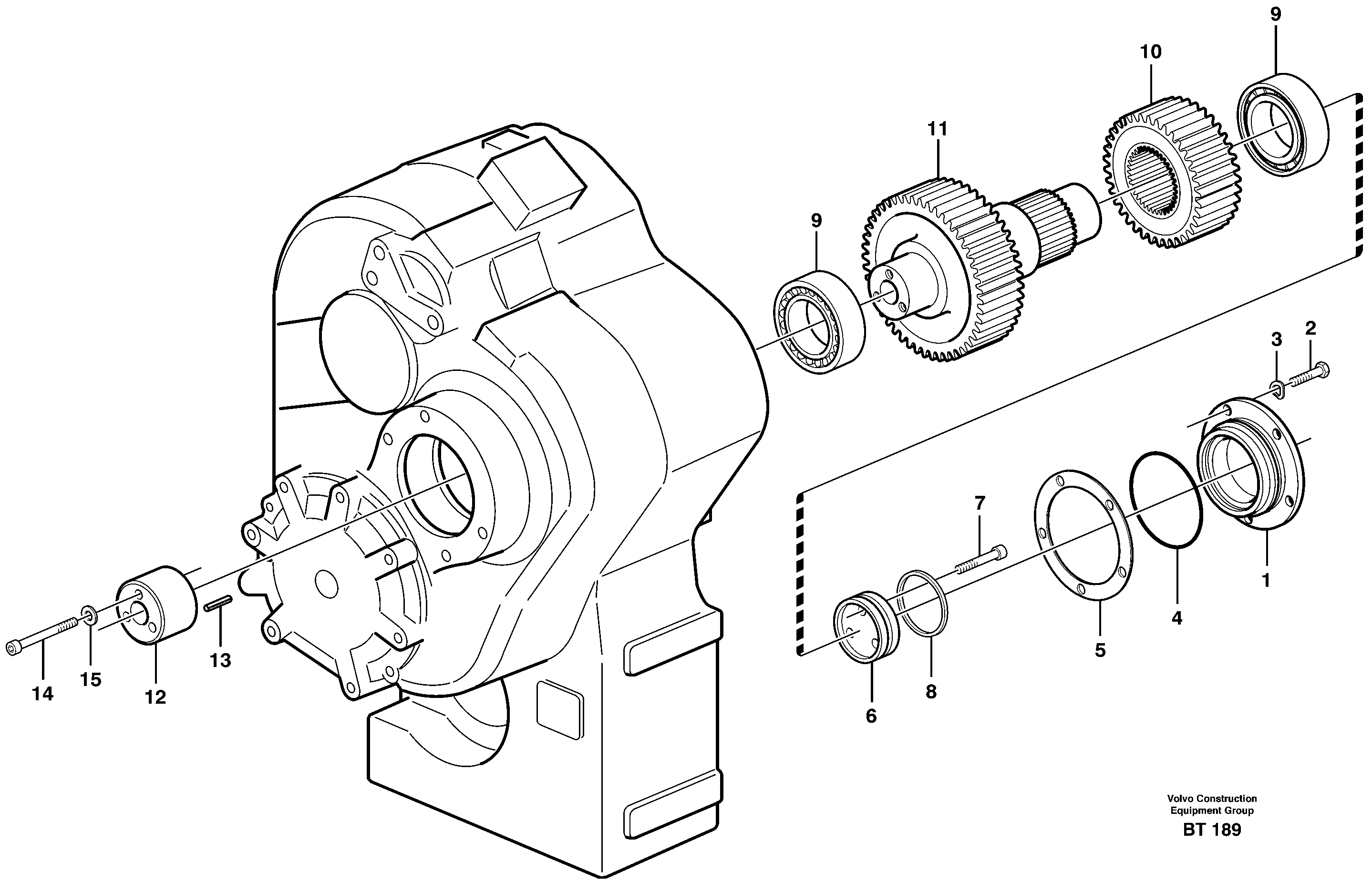 Схема запчастей Volvo T450D - 10296 Intermediate shaft 