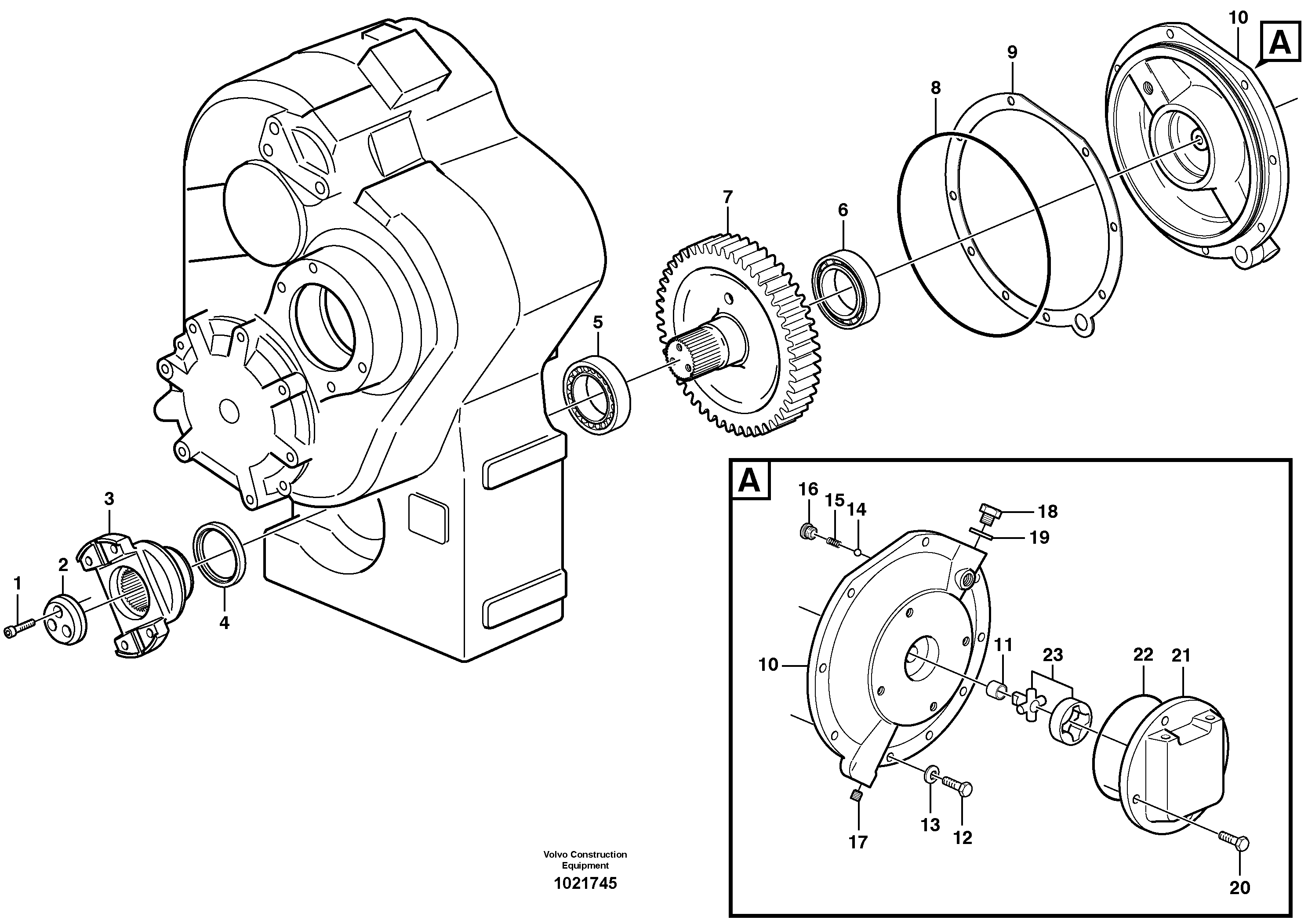 Схема запчастей Volvo T450D - 48718 Lower shaft 